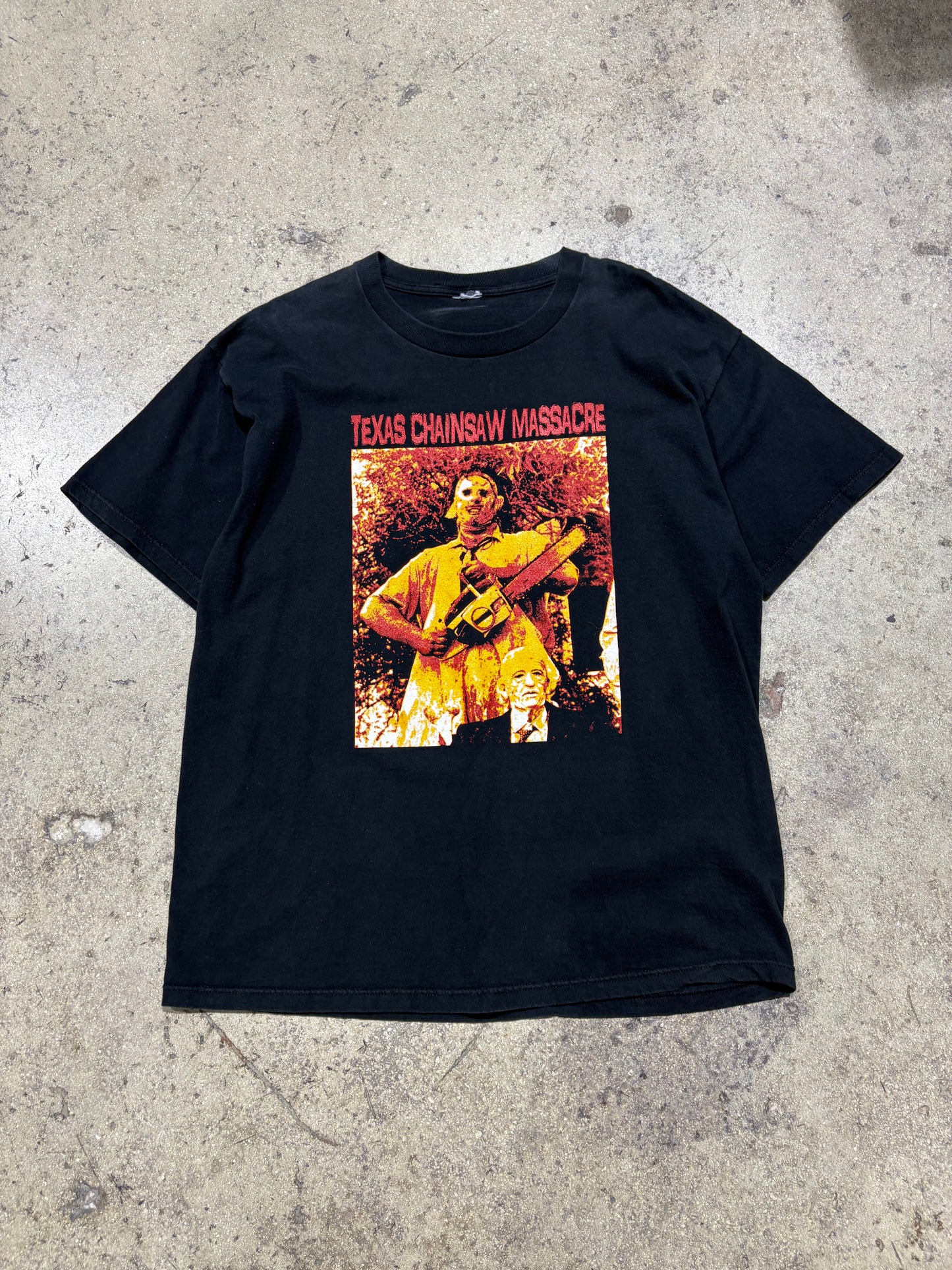 Texas Chainsaw Massacre Grampa and Leatherface Tee - Black Size XL (24 x 30)