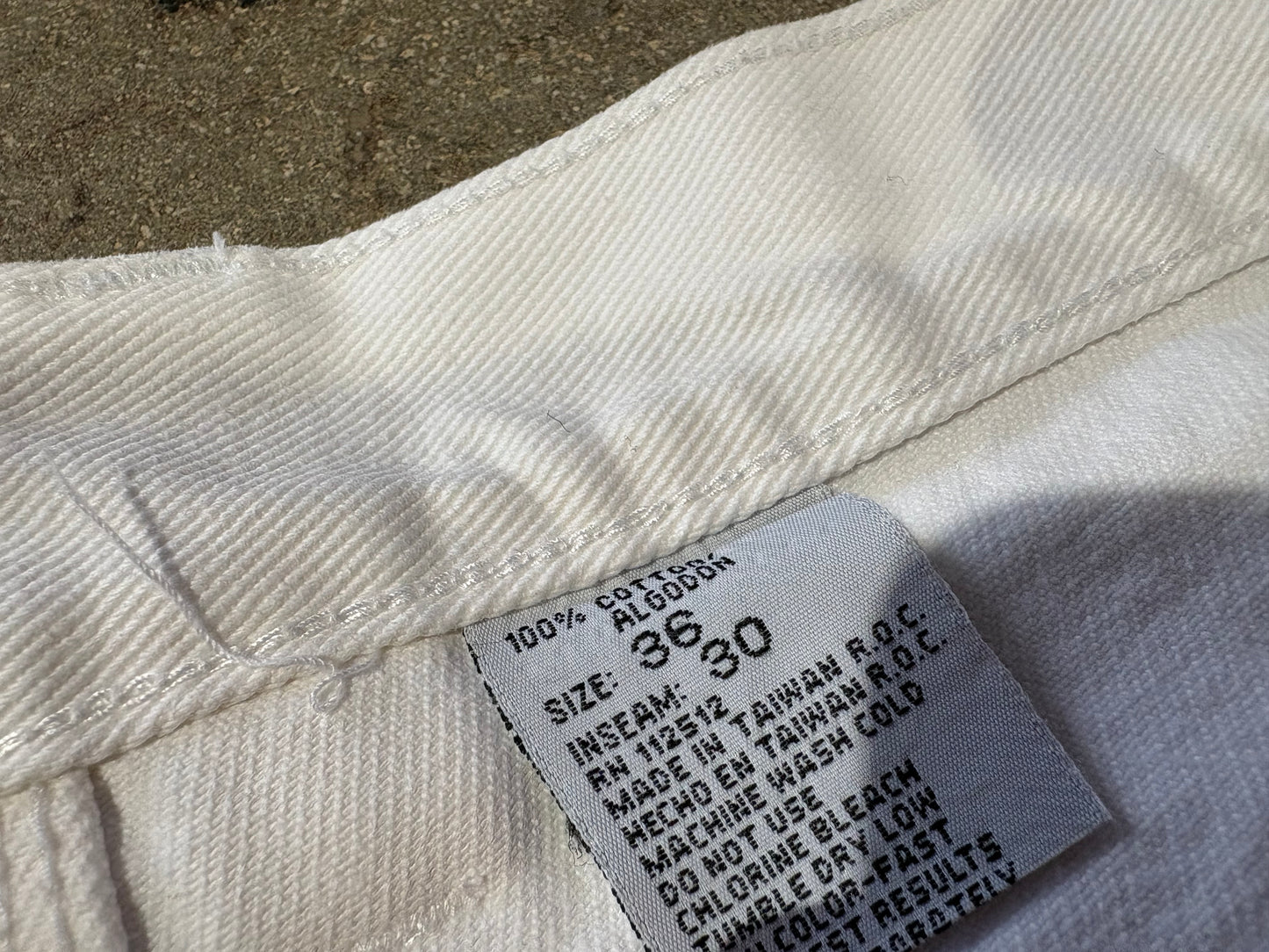 Pascali High Quality Denim - White Size 36x30