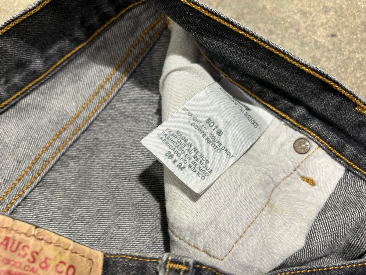 Levis 501 Jeans - Dark Gray Size 36x34