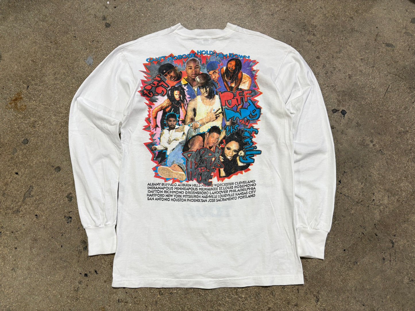 Bootleg Puff Daddy & The Family No Way Out Tee - White Size Large (20.5 x 30.5)