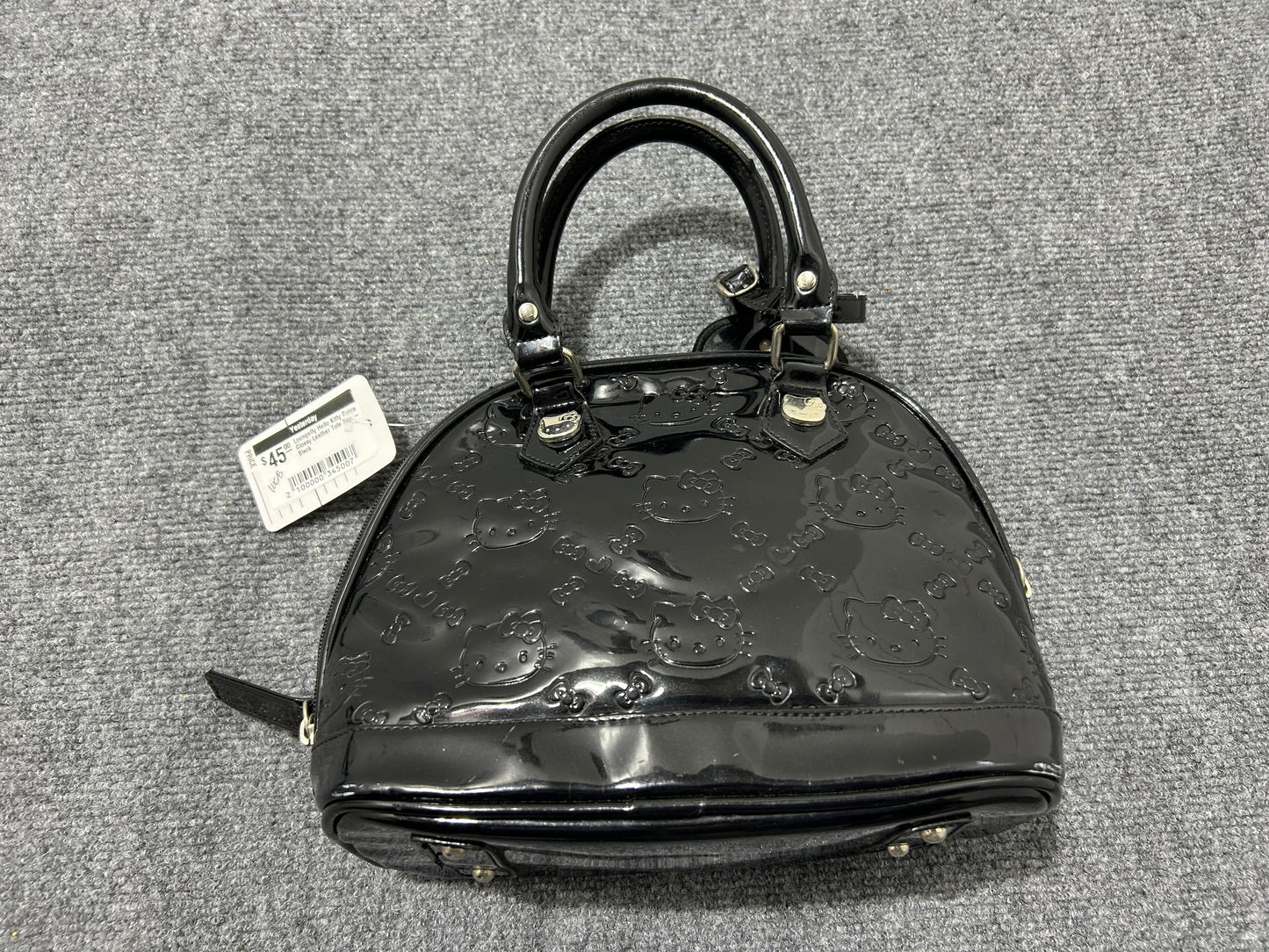 Loungefly Hello Kitty Dome Glossy Leather Tote Bag - Black
