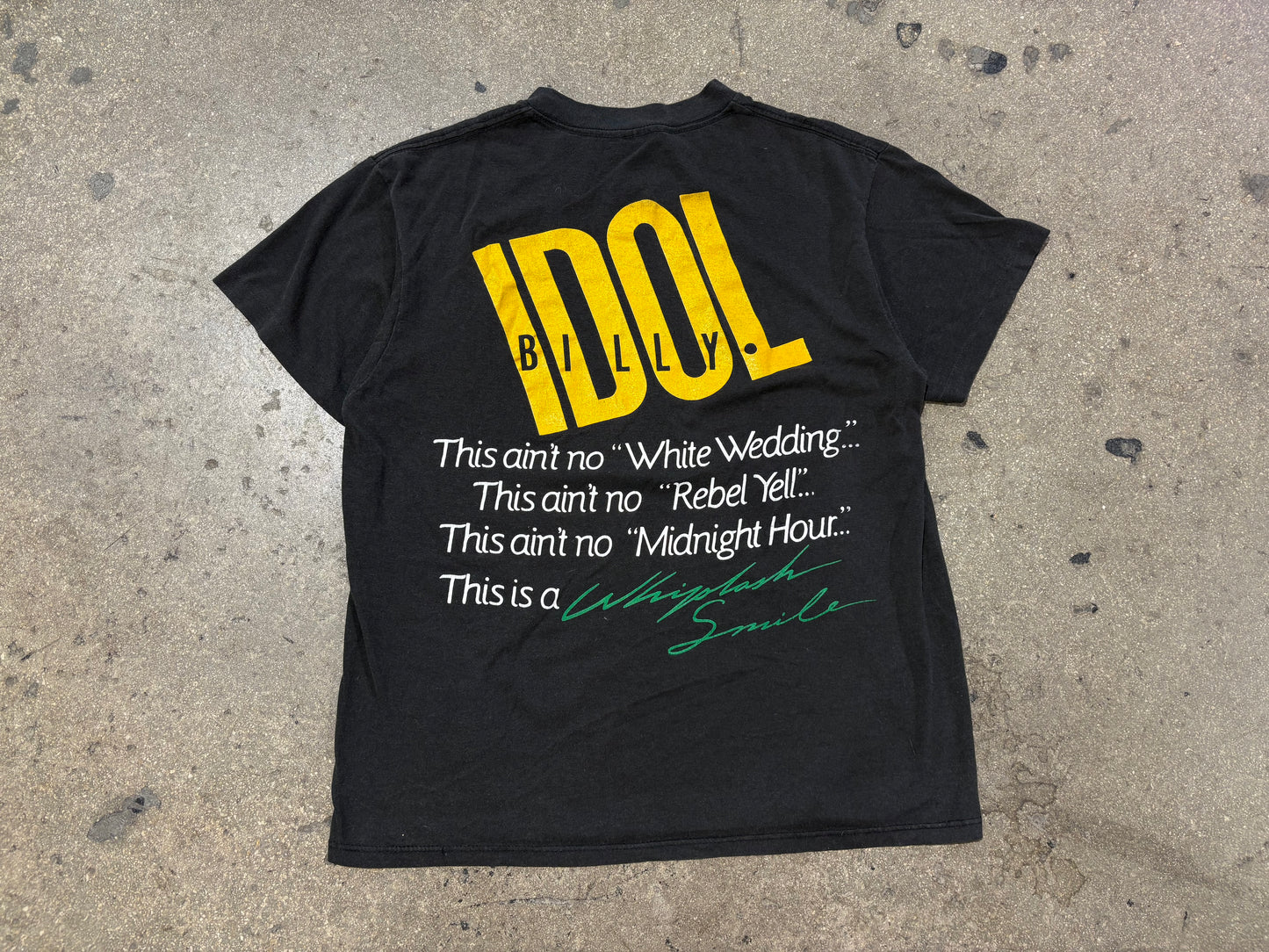 1986 Billy Idol Tee - Black Size Large