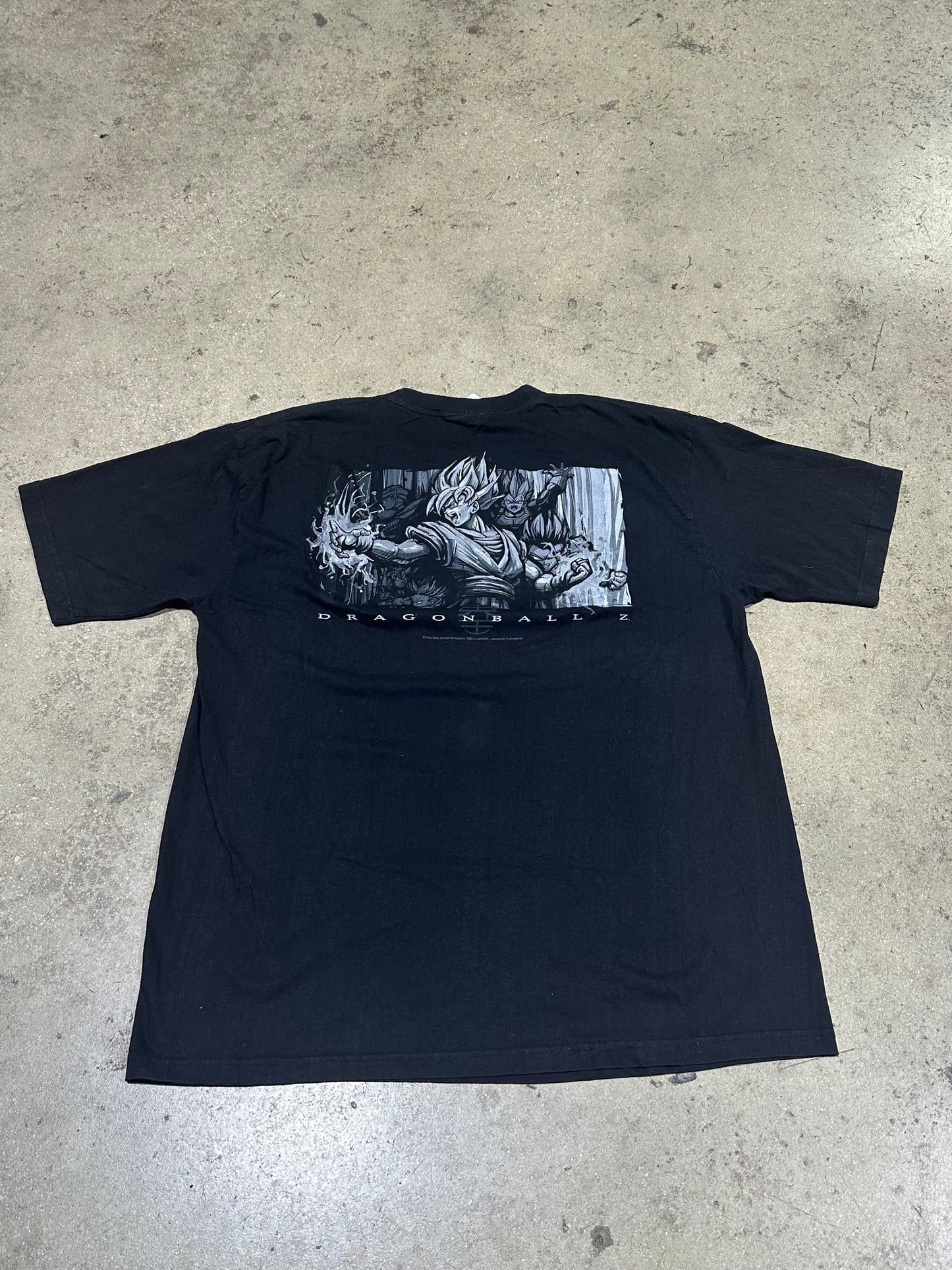 2002 Dragonball Z Black&White Whole Gang Tee - Black Size XXL
