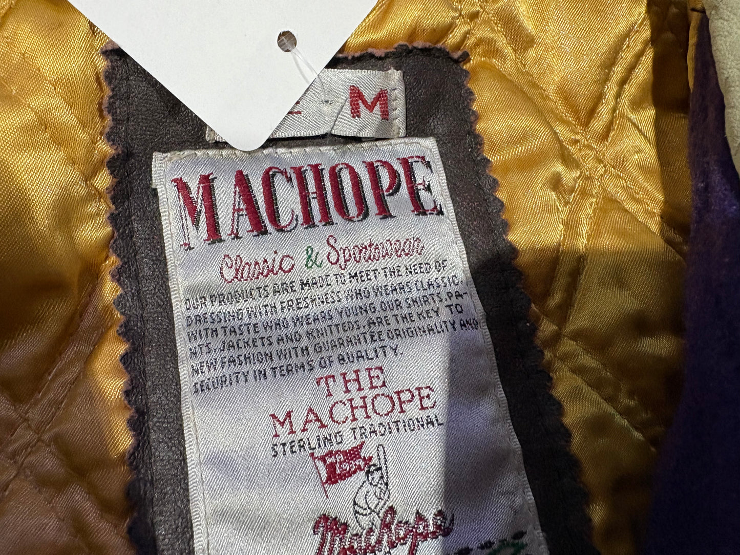 Mac Hope Varsity Jacket - Purple/Khaki Size Medium