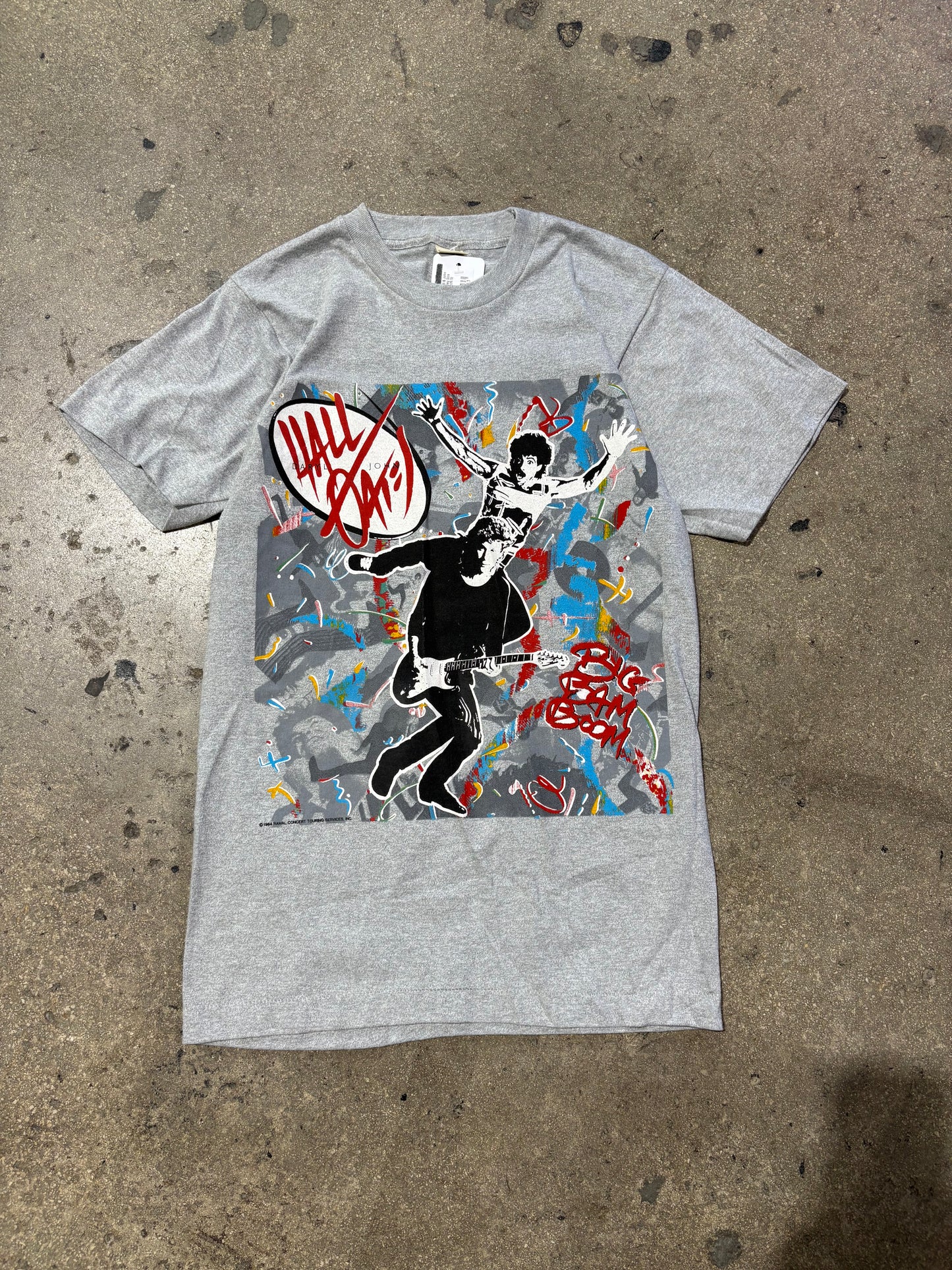 1985 Daryl Hall & John Oats Tee - Grey Size Medium