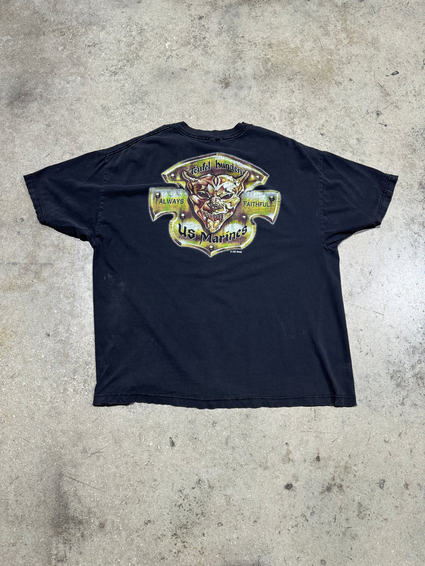 US Marines Tee - Black Size XXL