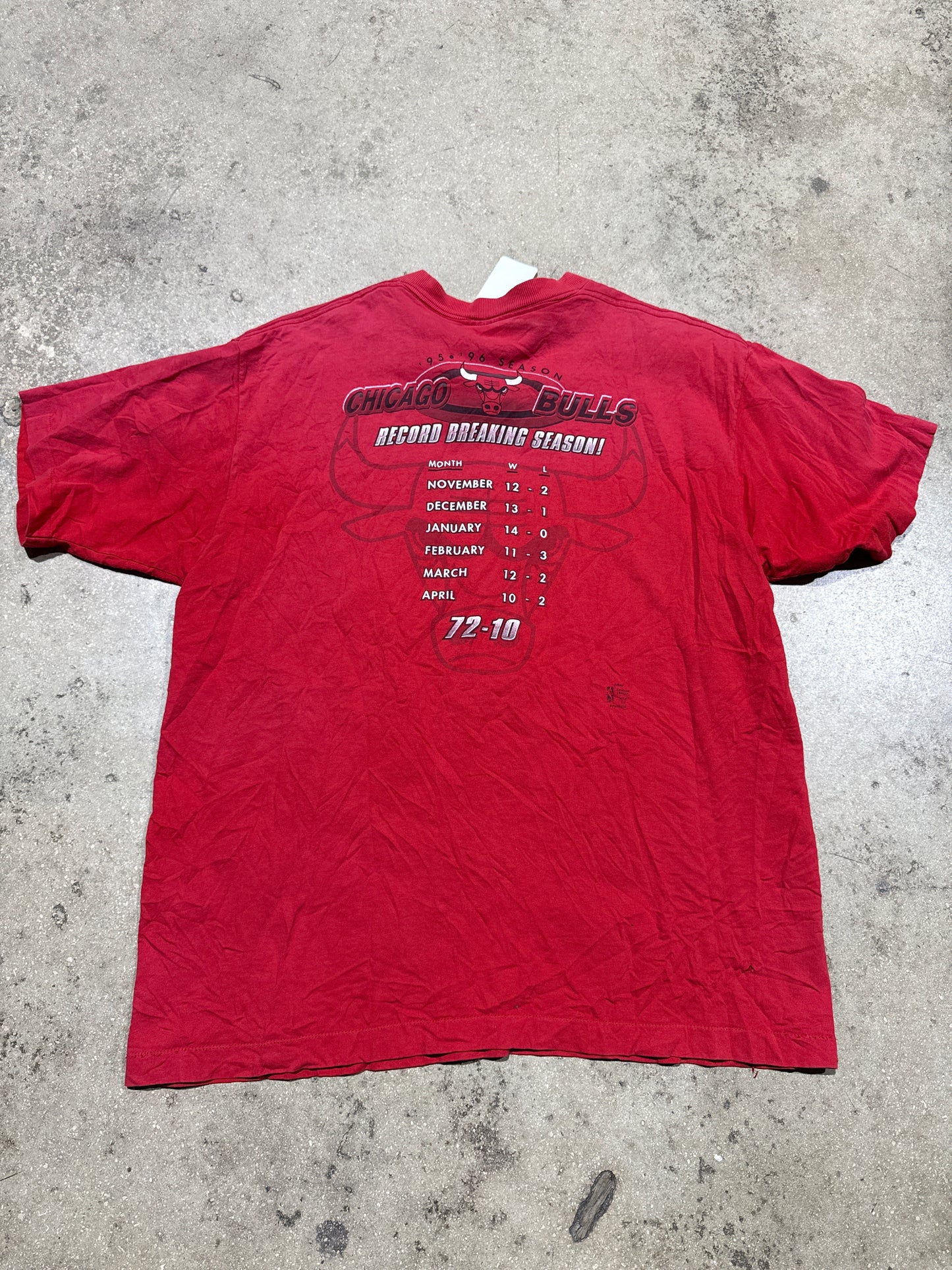 Salem 72 Bulls Record Breaking Team Tee - Red Size XL