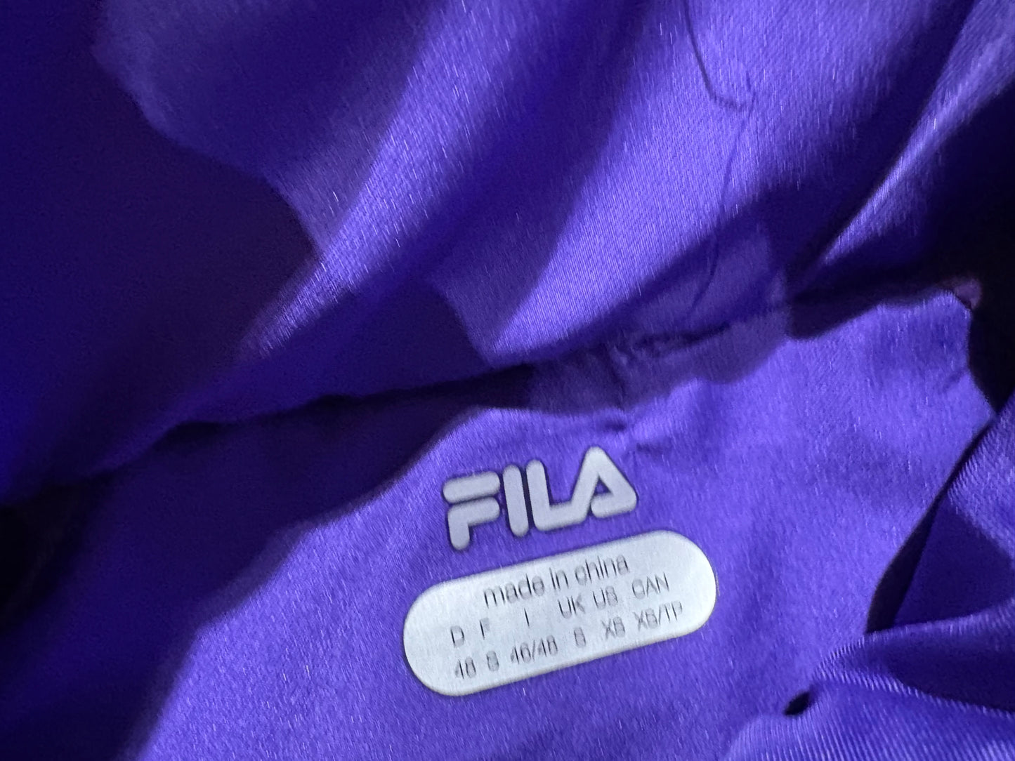 Fila Sony Ericsson Open Warm Up jacket - Purple / Teal Size Medium