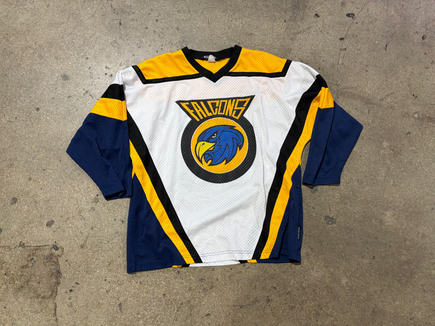 Falcons Hockey Jersey - White/ Yellow Size Large