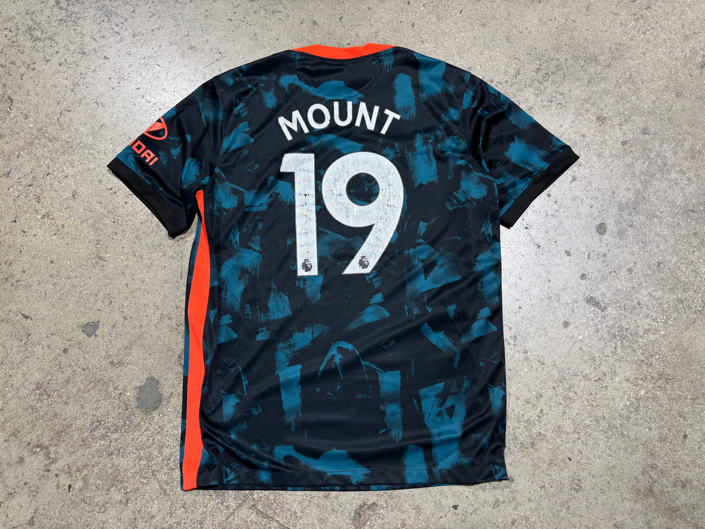 Nike Chelsea #19 Mount Soccer Jersey - Blue / Orange Size 2XL