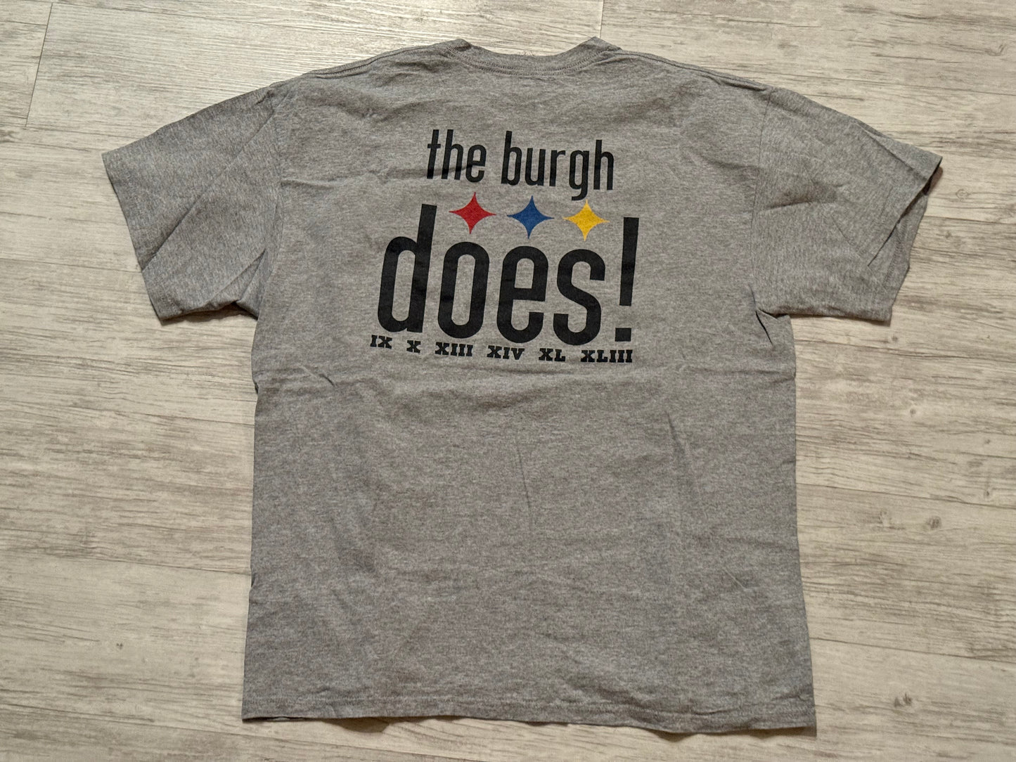 Pittsburgh Stelers Got Six? Tee - Grey Size XL