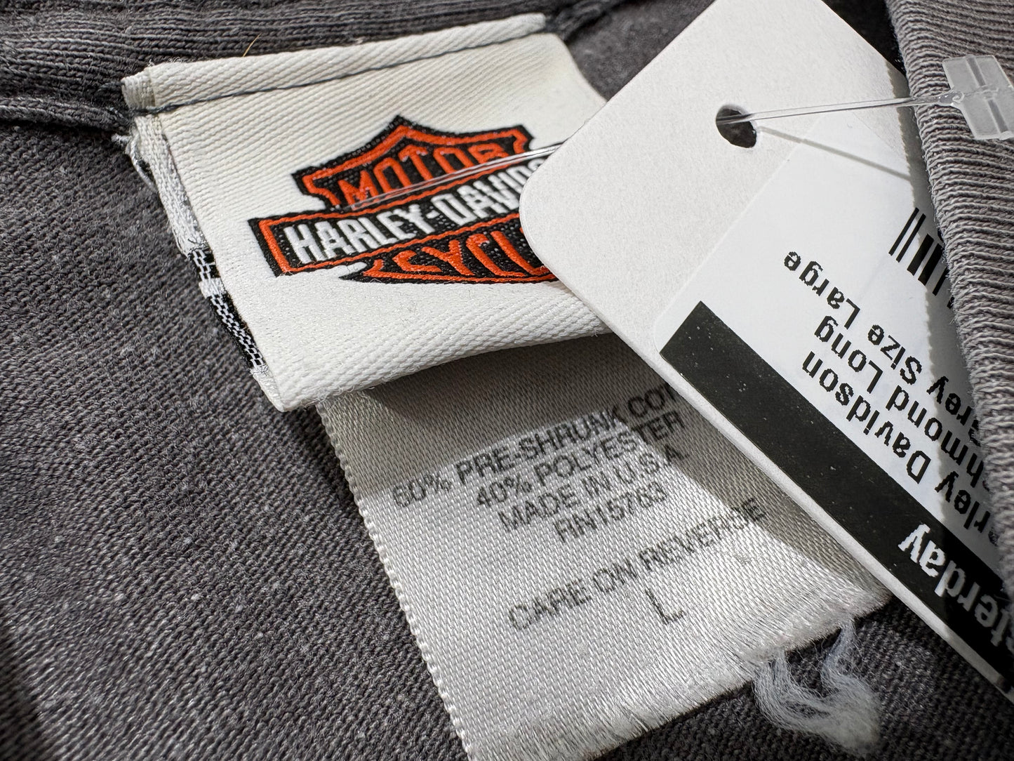 2007 Harley Davidson South Richmond Long Sleeve - Grey Size Large