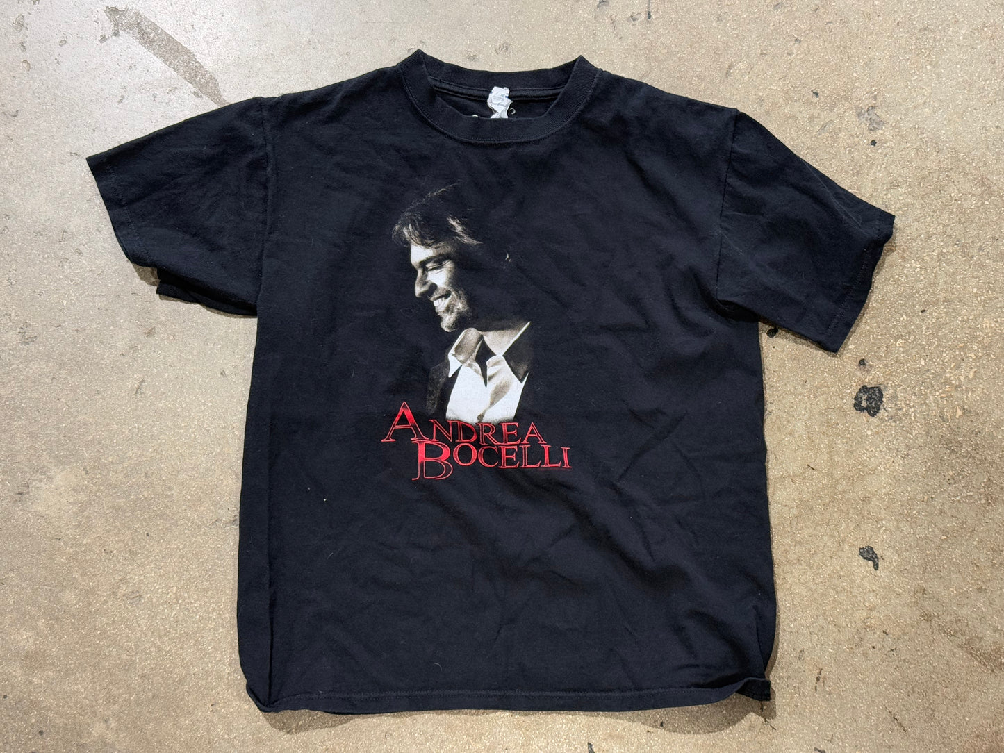 2007 Andrea Bocelli Tee - Black Size Medium
