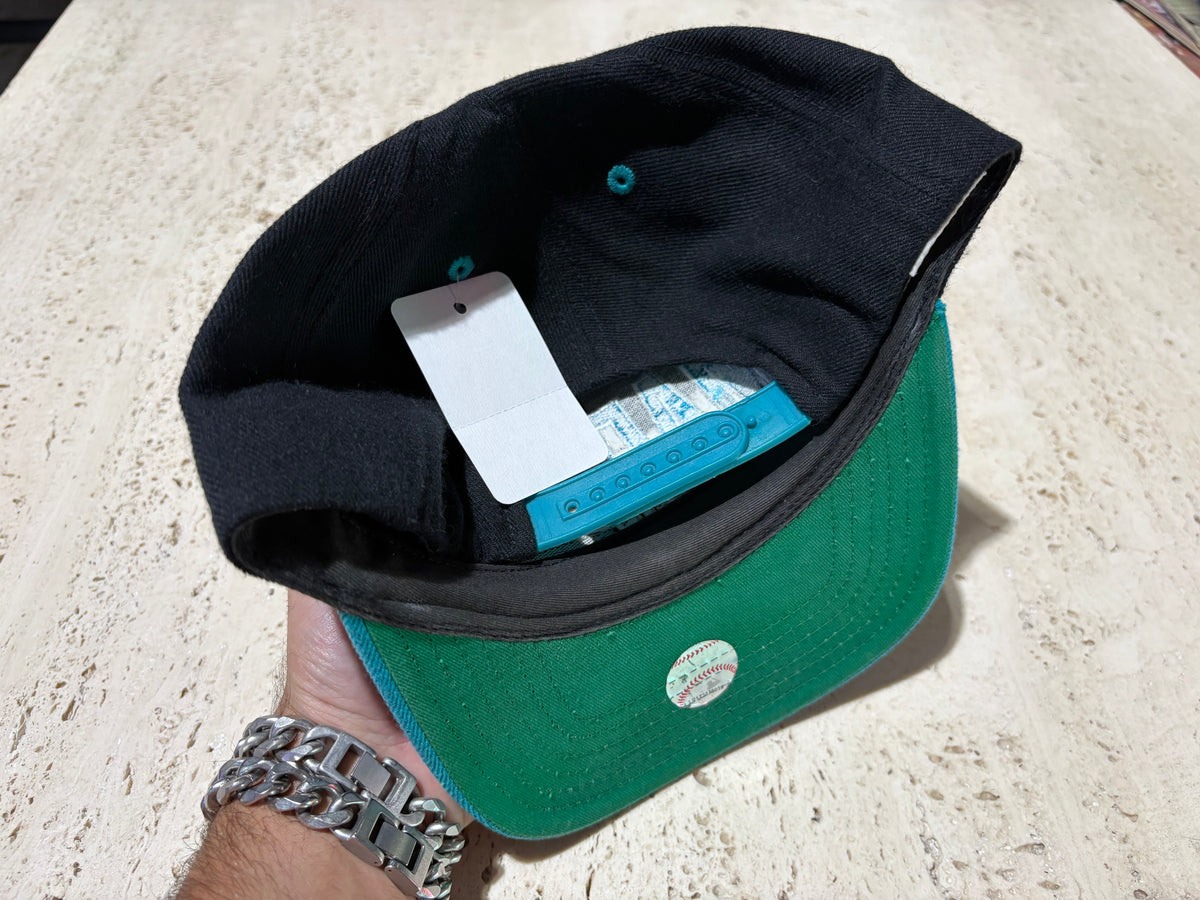 Florida Marlins Big Letter Hat - Black/Teal