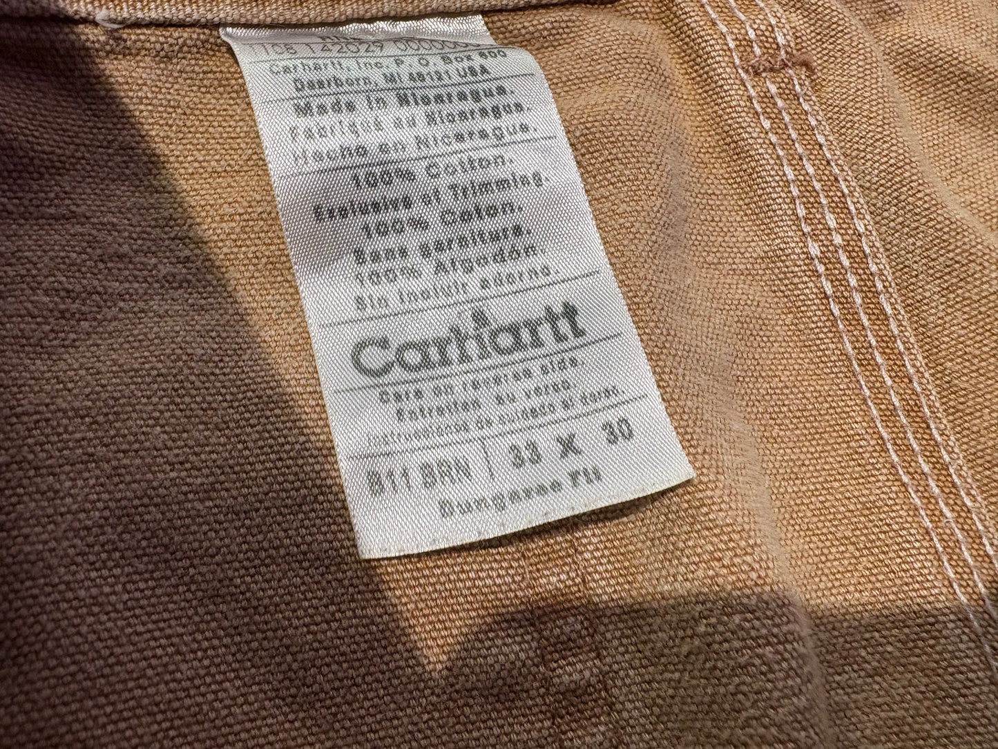 Carhartt Carpenter Pants - Faded Khaki Size 33x30