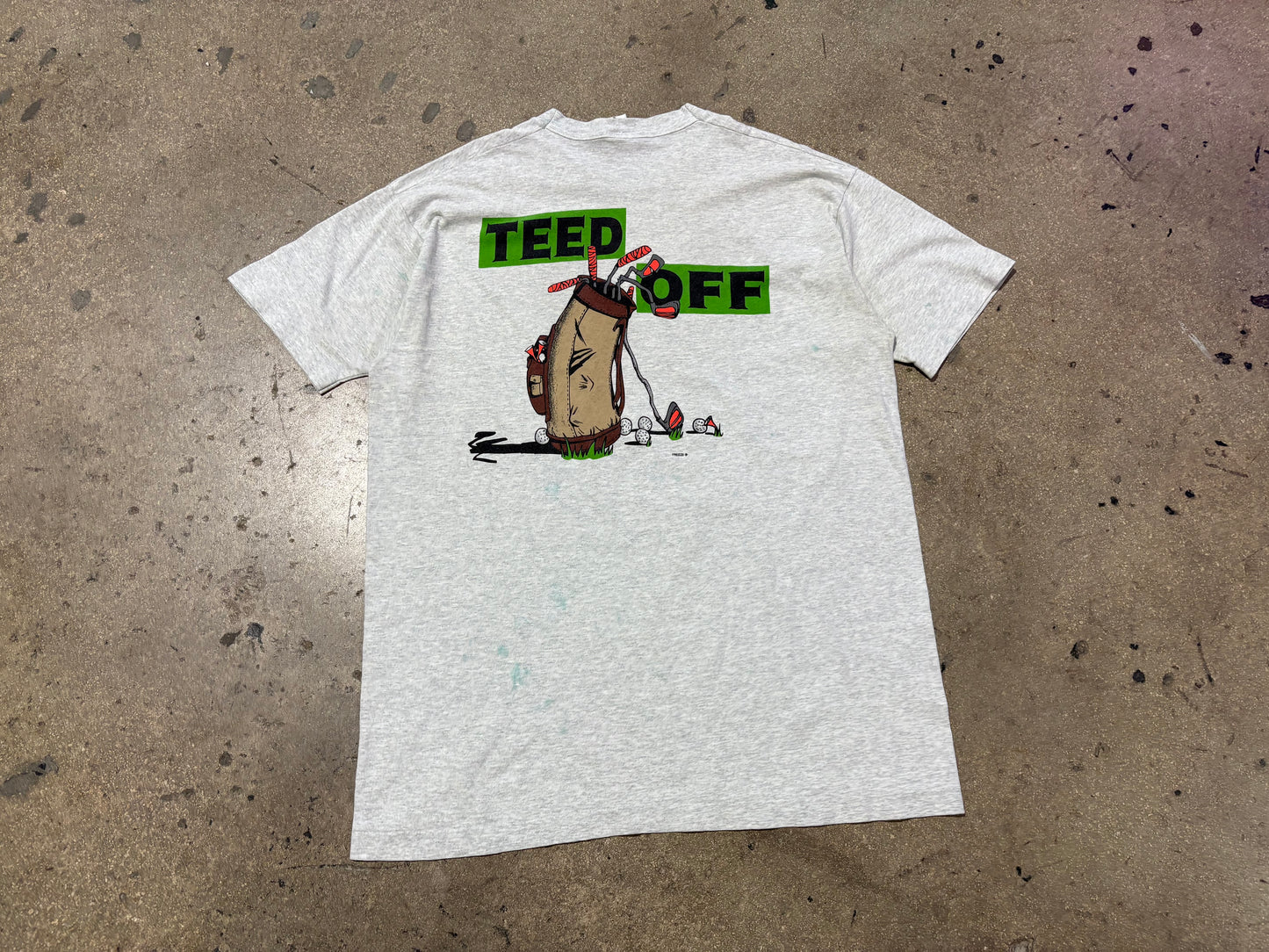 1997 Taz Teed Off AOP Tee - Grey Size XL