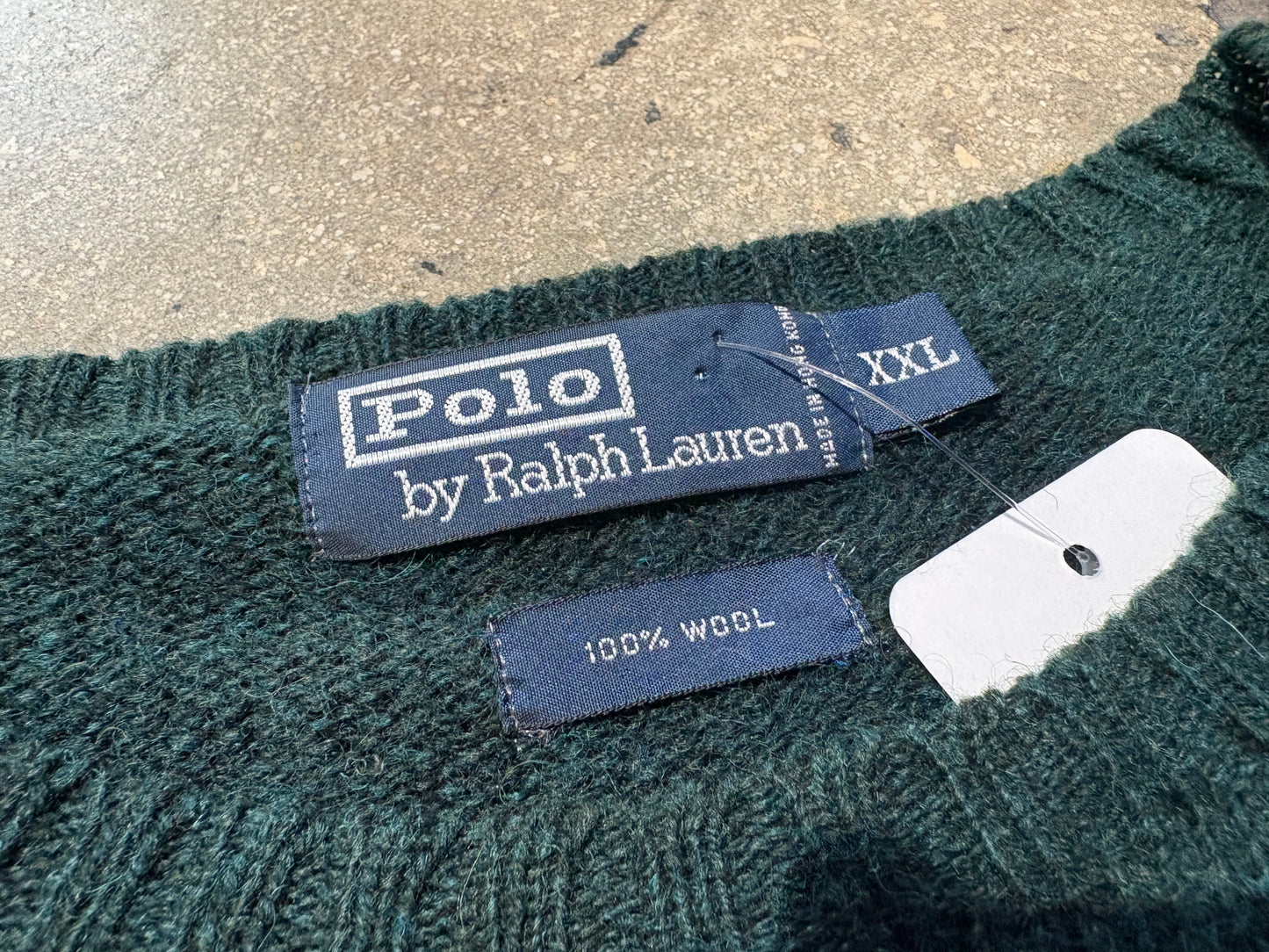 90s Polo Ralph Lauren Wool Double Reindeer Sweater - Green Size XXL