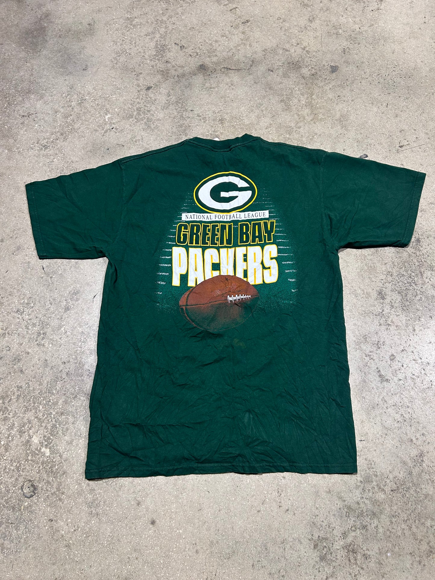Green Bay Packers Back Hit Football Tee - Green Size XL(con)
