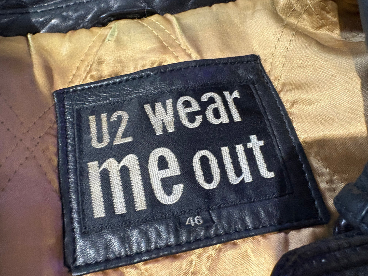 U2 Wear Me Out leather Jacket - Black Size 48/XL