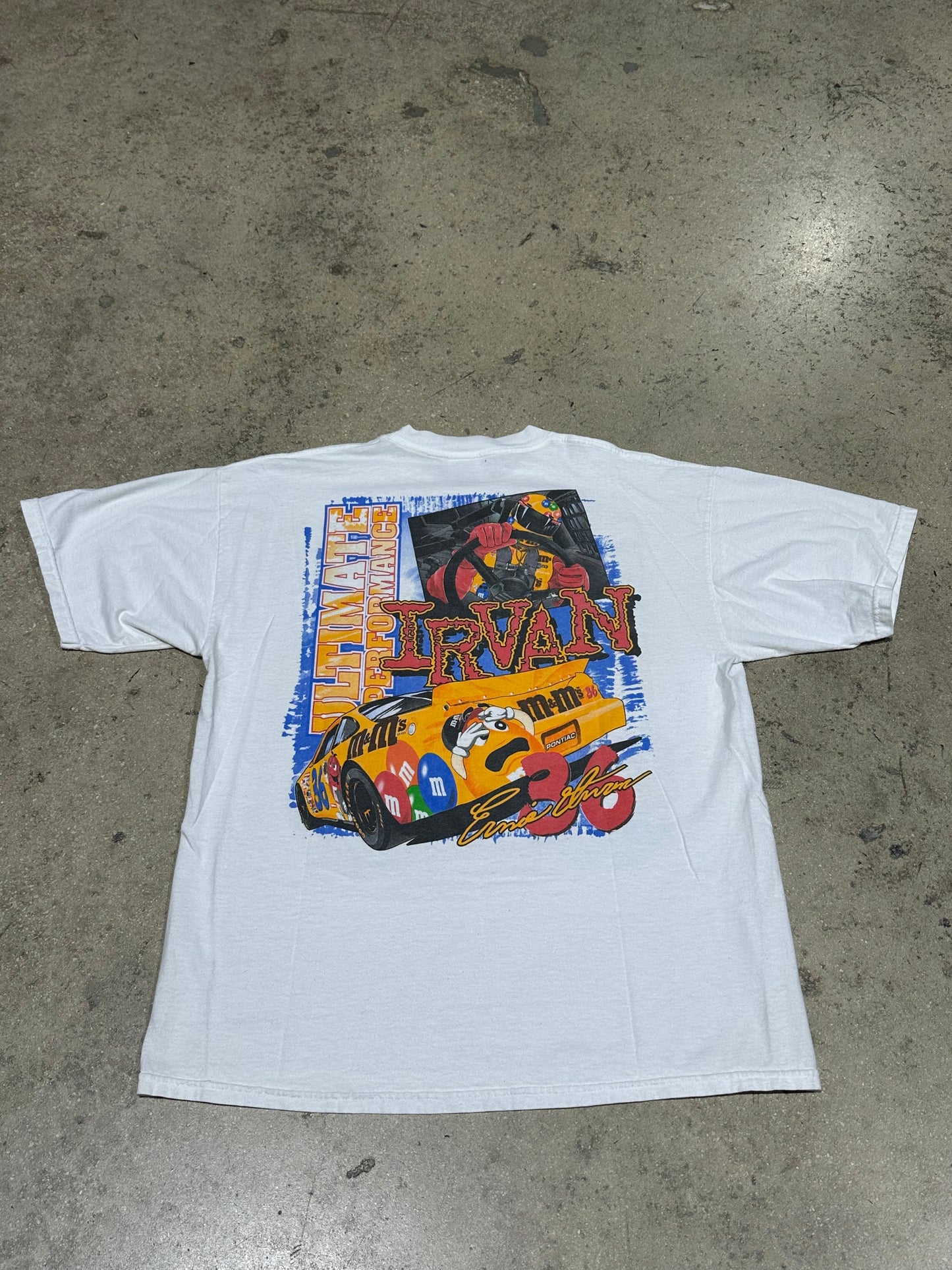 1999 Nascar Ernie Irvan Tee - White Size XL