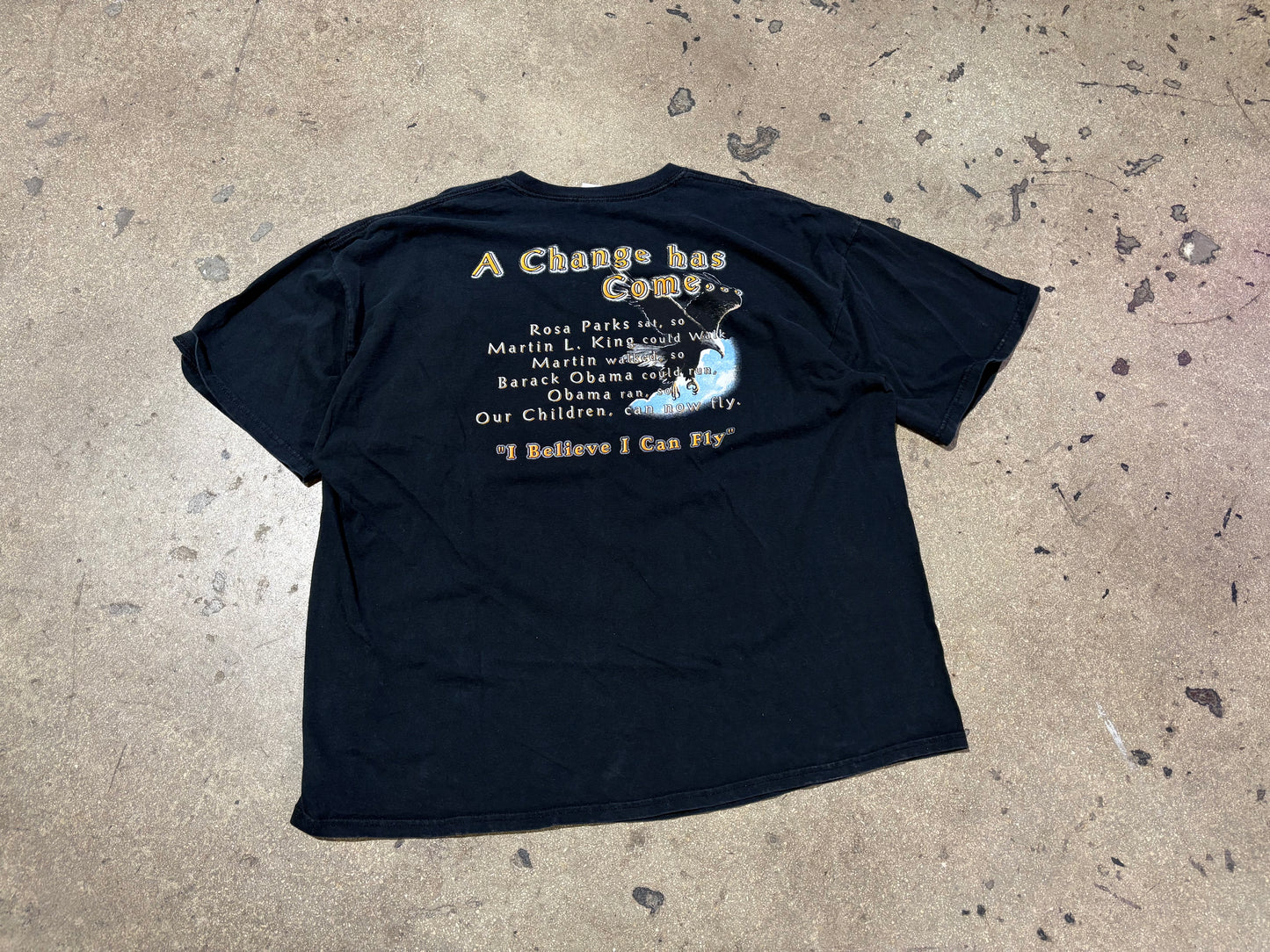 MLK Obama I have a Dream Tee - Black Size XXL