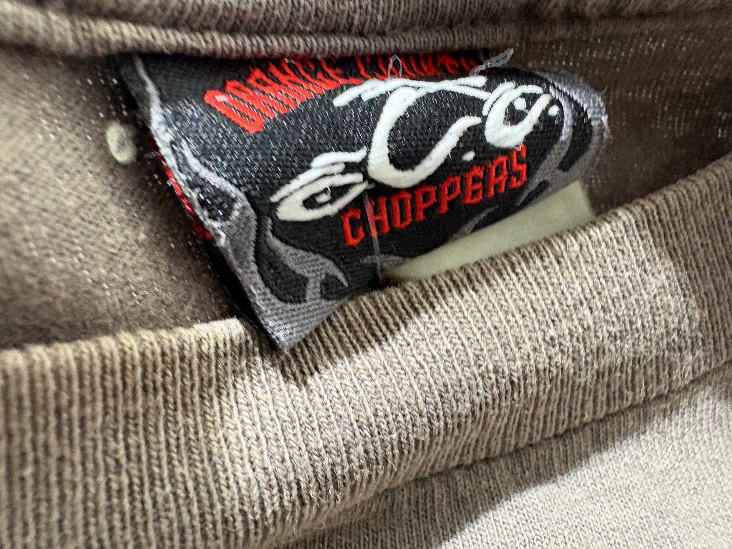 Orange County Choppers Bulldog Longsleeve Tee - Gray Size Large