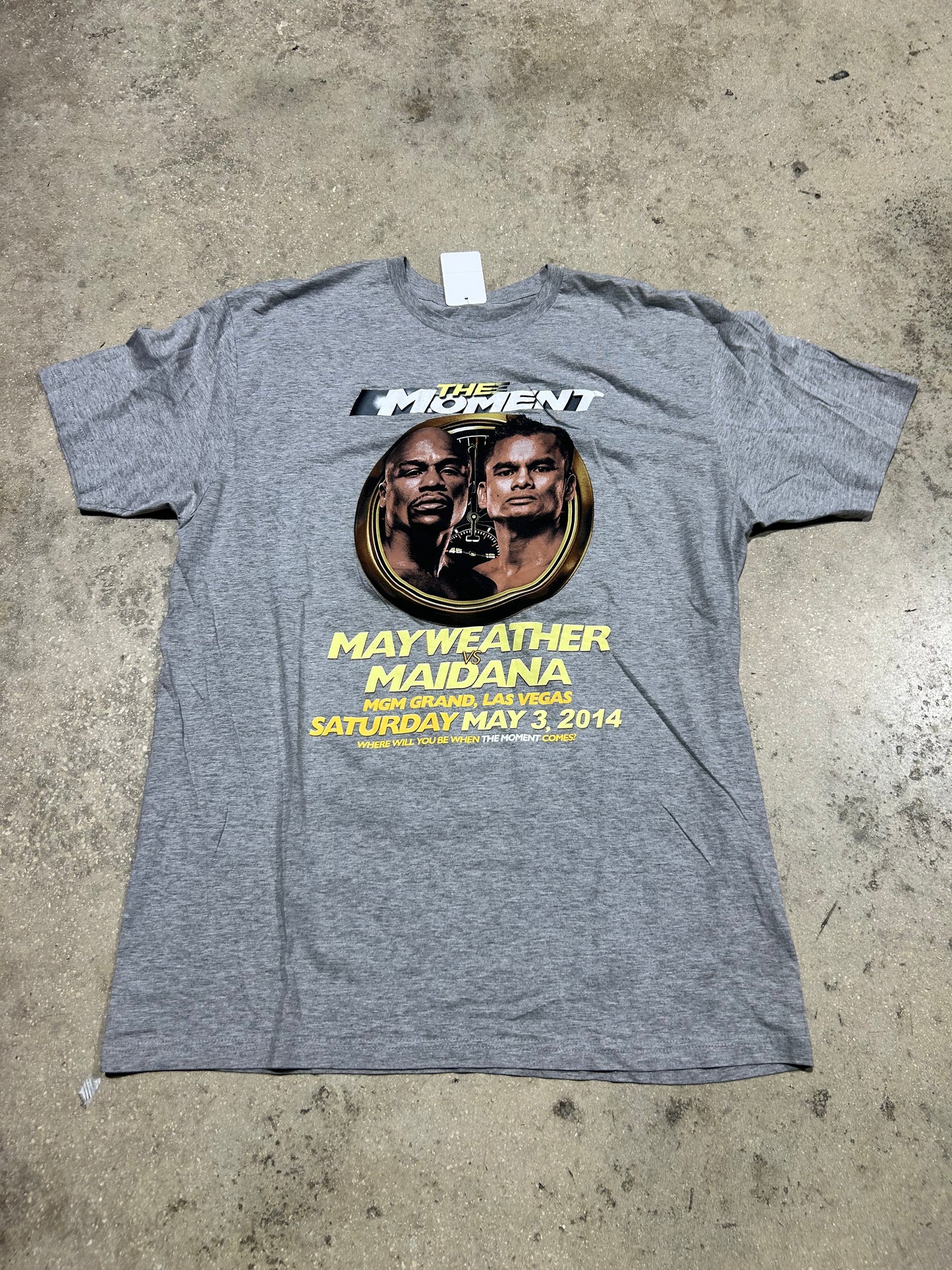 2014 Mayweather Vs. Maidana Boxing Tee - Grey Size XL