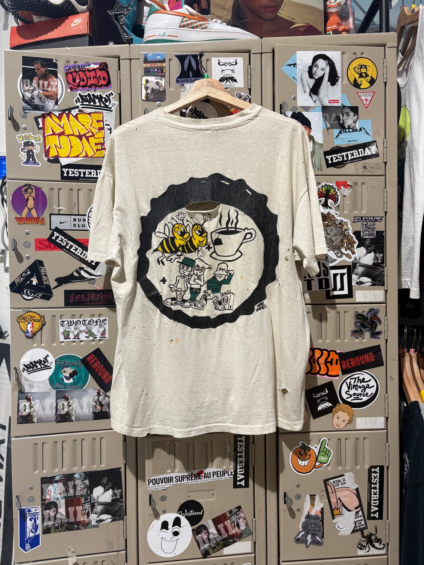 Distressed Beastie Boys Check Your Head Tee - White Size XL