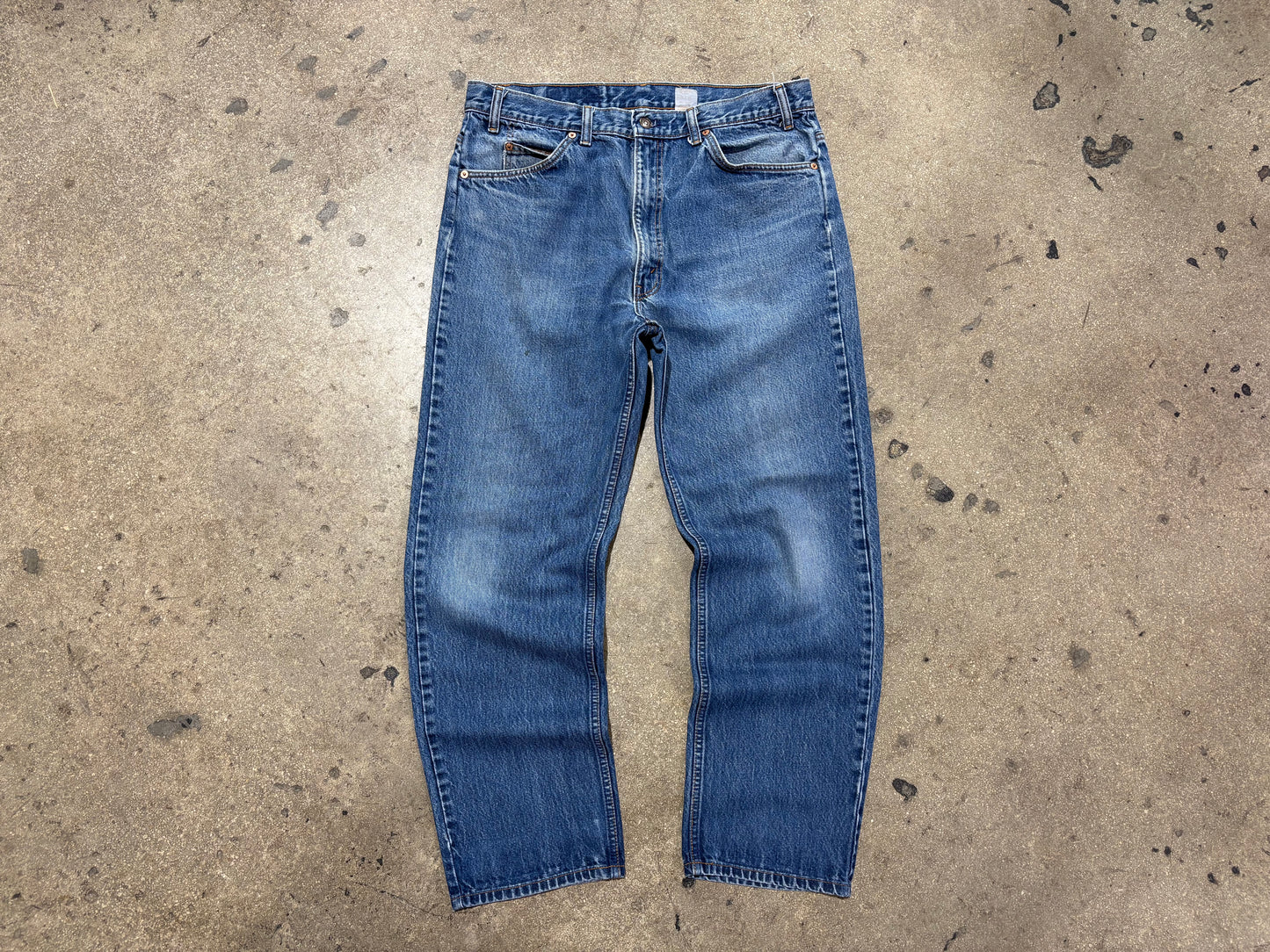Levis 505 Orange Tab Denim Jeans - Blue Size 38 x 30
