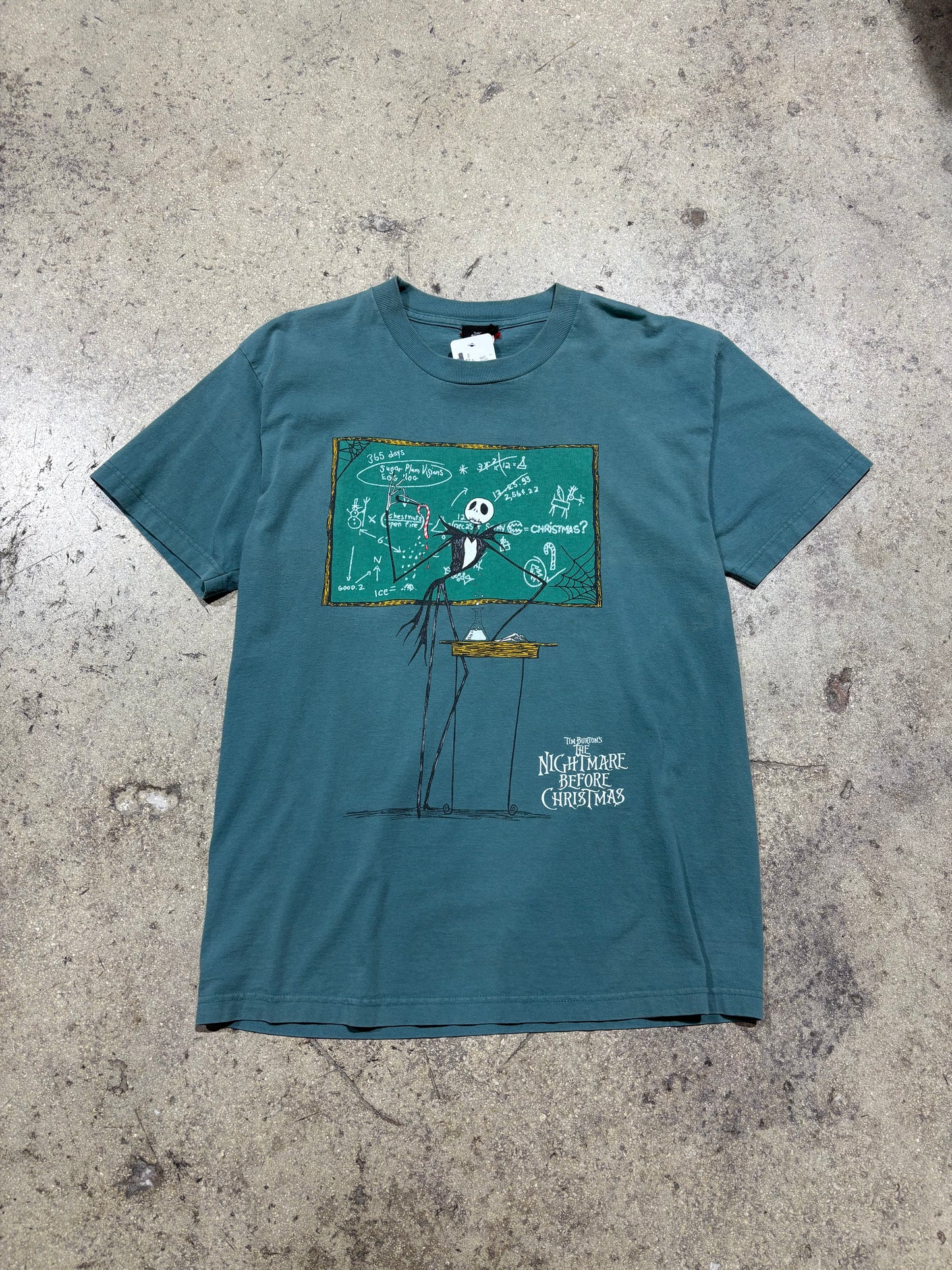 The Nightmare Before Christmas Chalkboard Tee - Spruce Size Large (22x28.5)