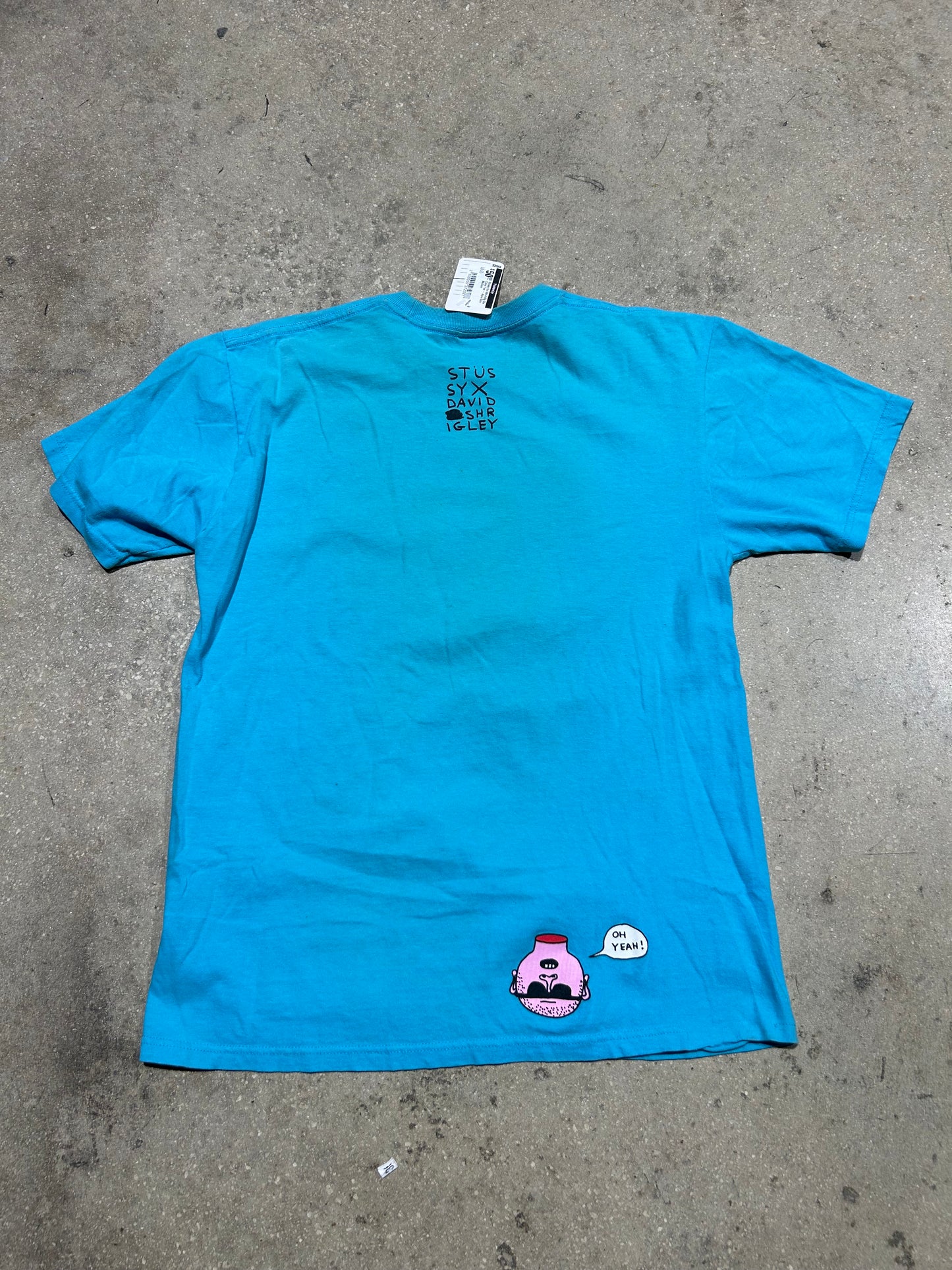 Stussy Got Me A Big Ole Chain Tee - Aqua Size Medium