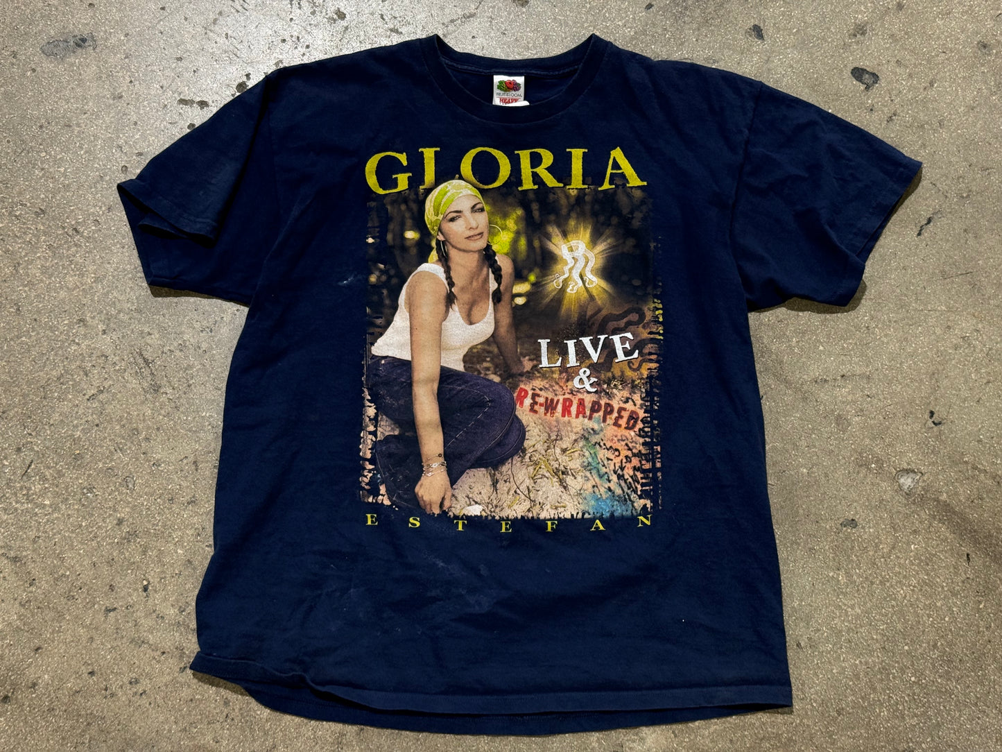 2004 Gloria Estefan Tour Tee - Navy Size XL