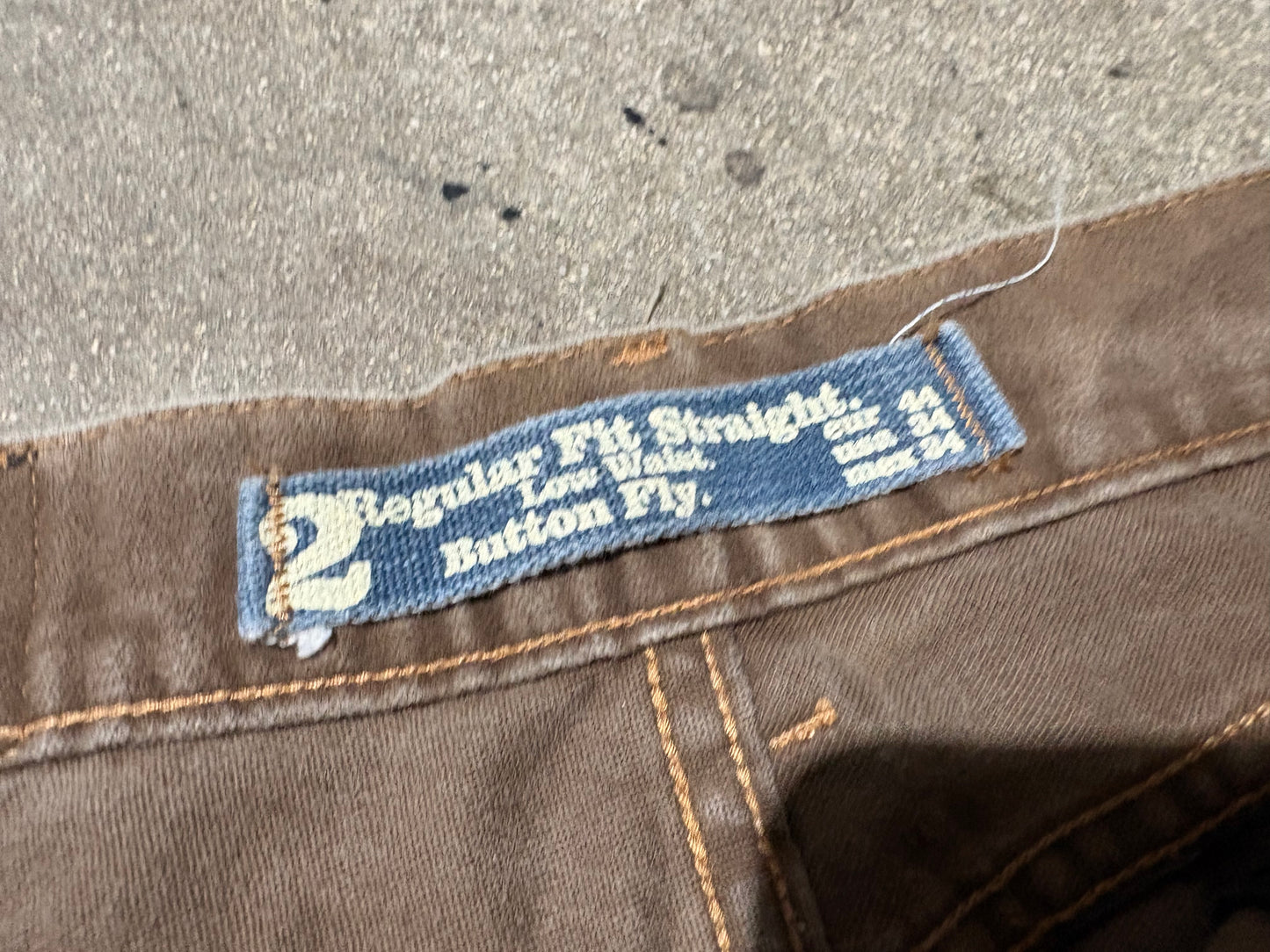2000s Zara Suede Jeans - Brown Size 34