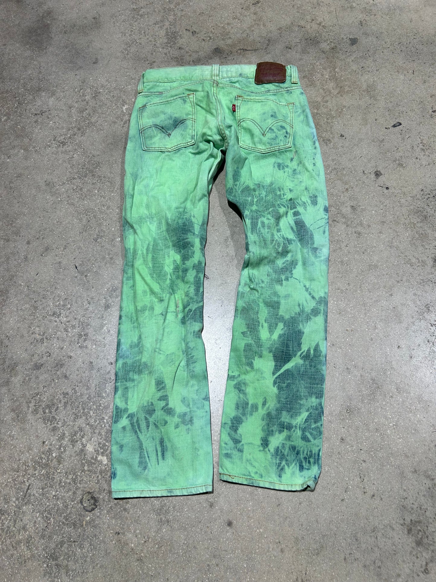 Dyed Levis Jeans - Green Size 33x30