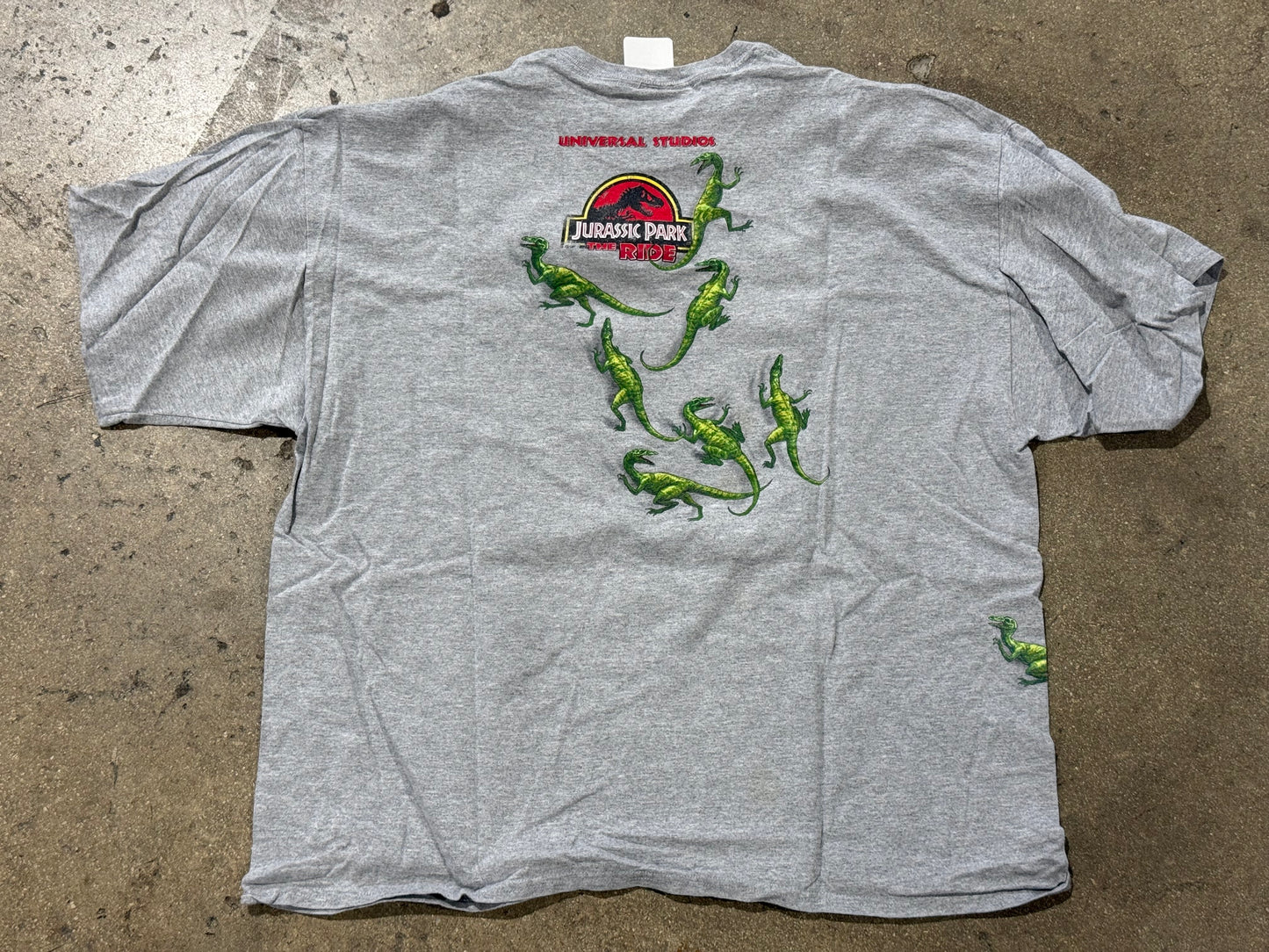 Universal Studios Jurassic Park The Ride AOP Tee - Grey Size XXL