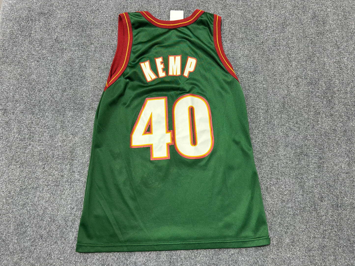 Seattle Super Sonics Kemp #45 Basketball Jersey - Green Size Medium