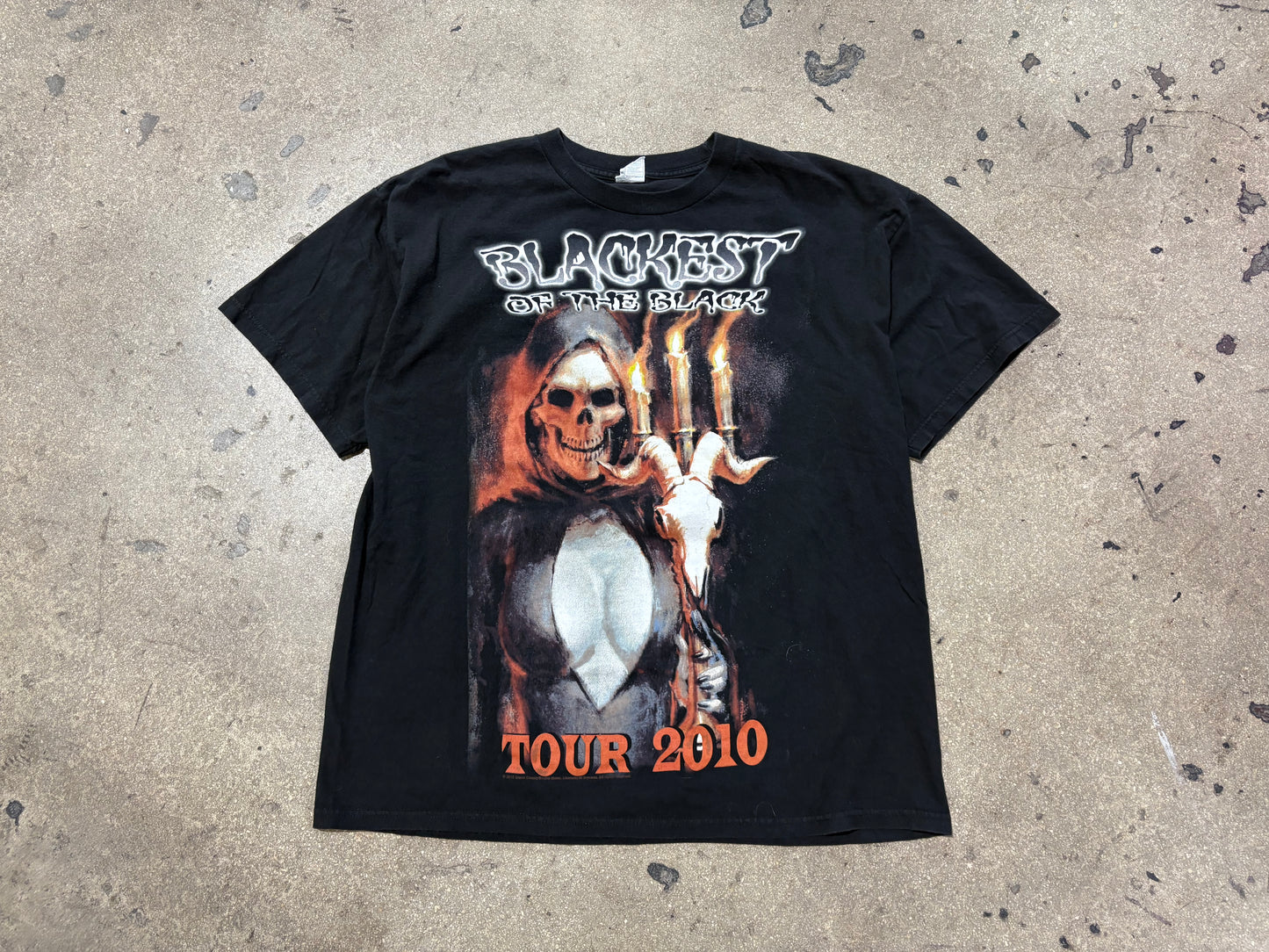 2010 Blackest of the Black Tour Tee - Black Size XL
