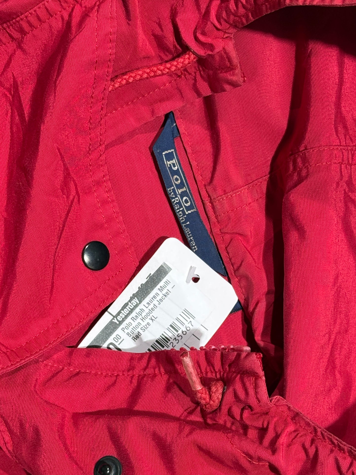 Polo Ralph Lauren Multi Button Hooded Jacket - Red Size XL