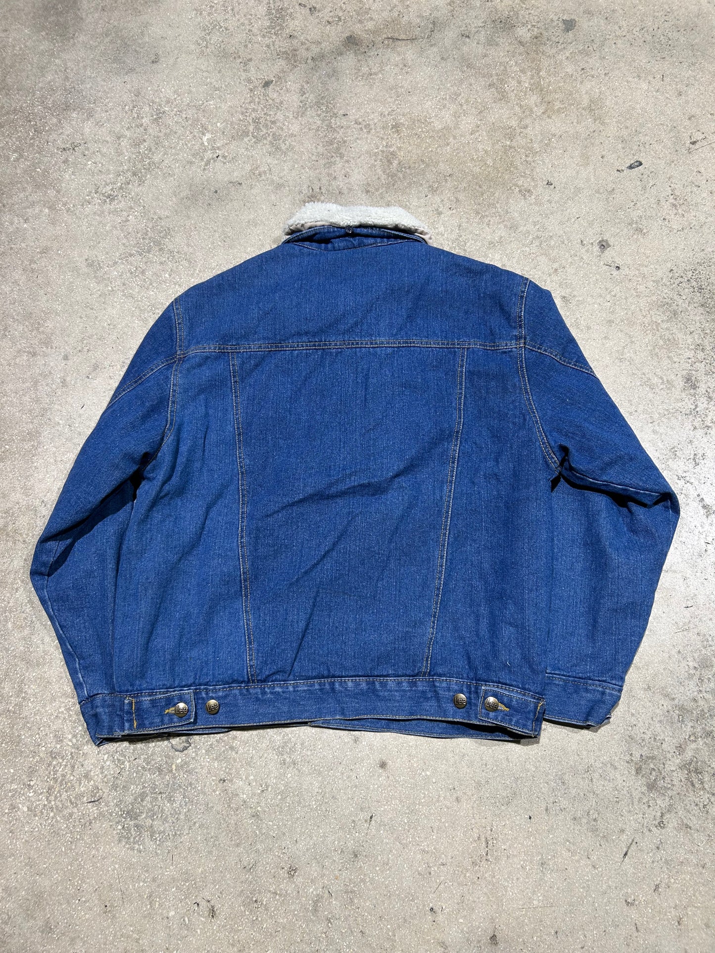 Lee Denim Sherpa Jacket - Blue/White Size Medium (con)