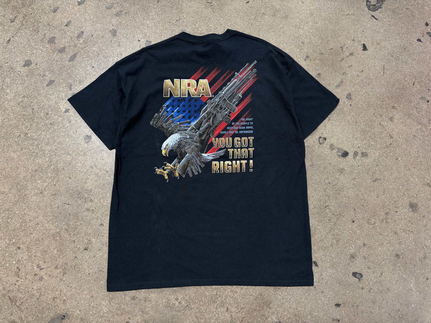 NRA Eagle Gun Tee - Black Size XL