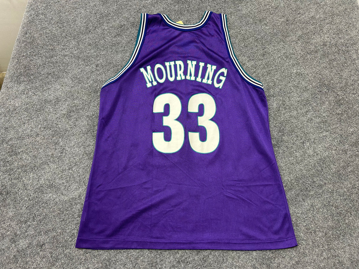 Charlotte Hornets Mourning #33 Basketball Jersey - Purple Size XL/48