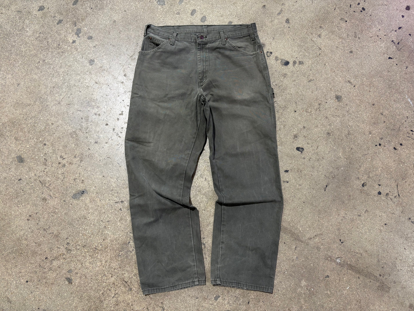 Dickies Carpenter Work Pants - Olive Size 36 x 32
