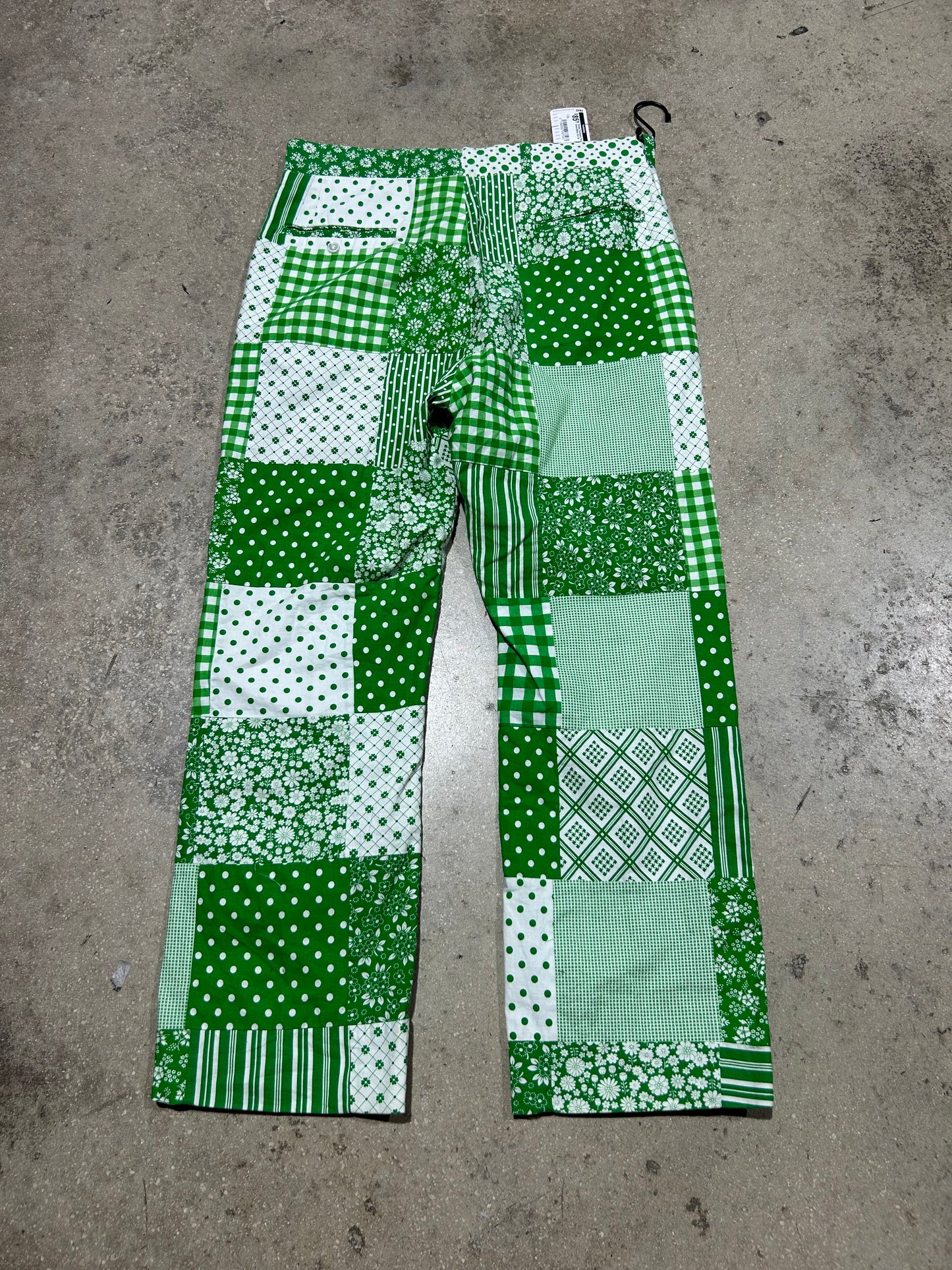 Puritan Patchwork Pants - Green/White Size 36