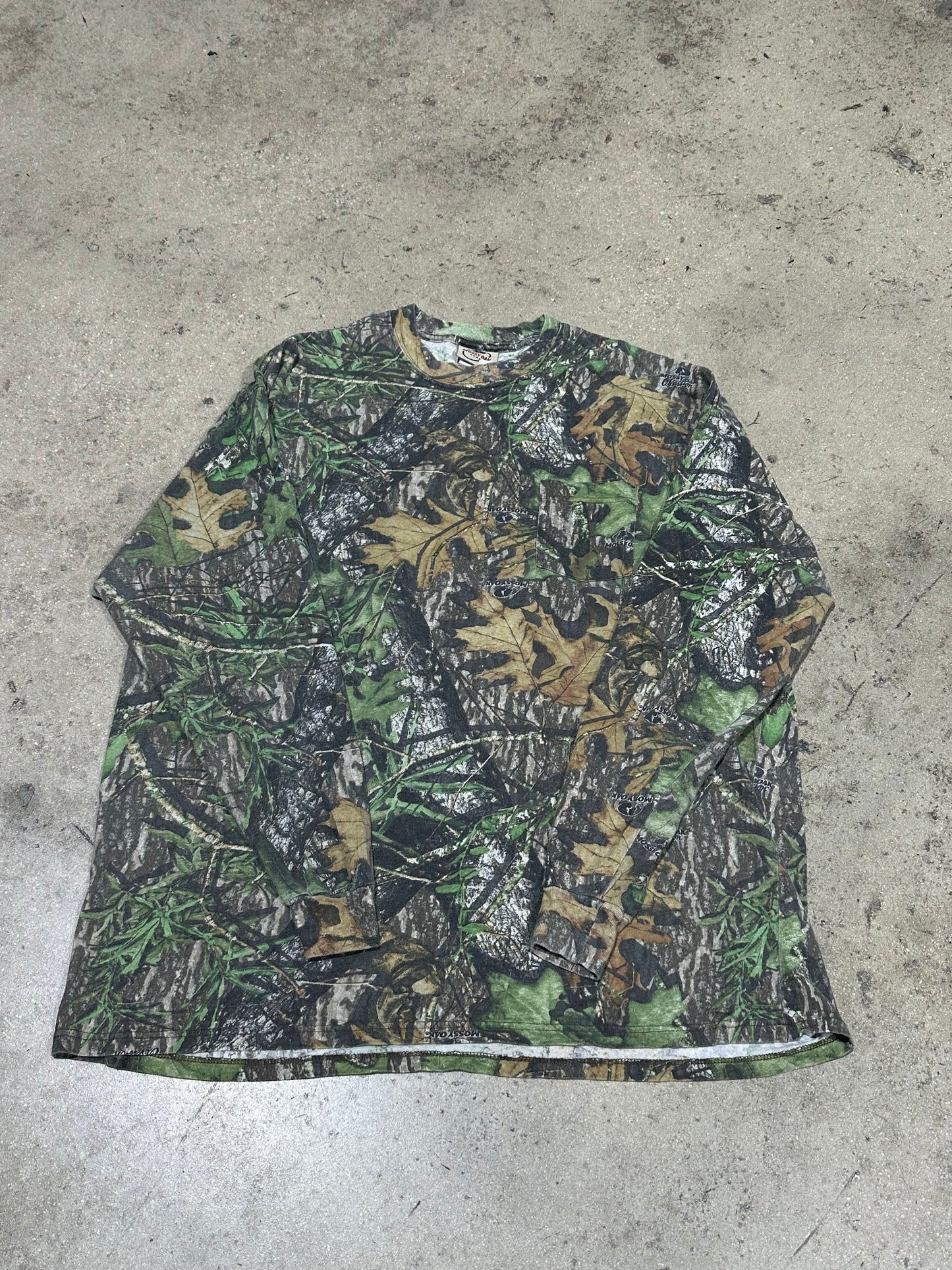 Mossy Oak L/S Camo Tee - Green Size XXXL