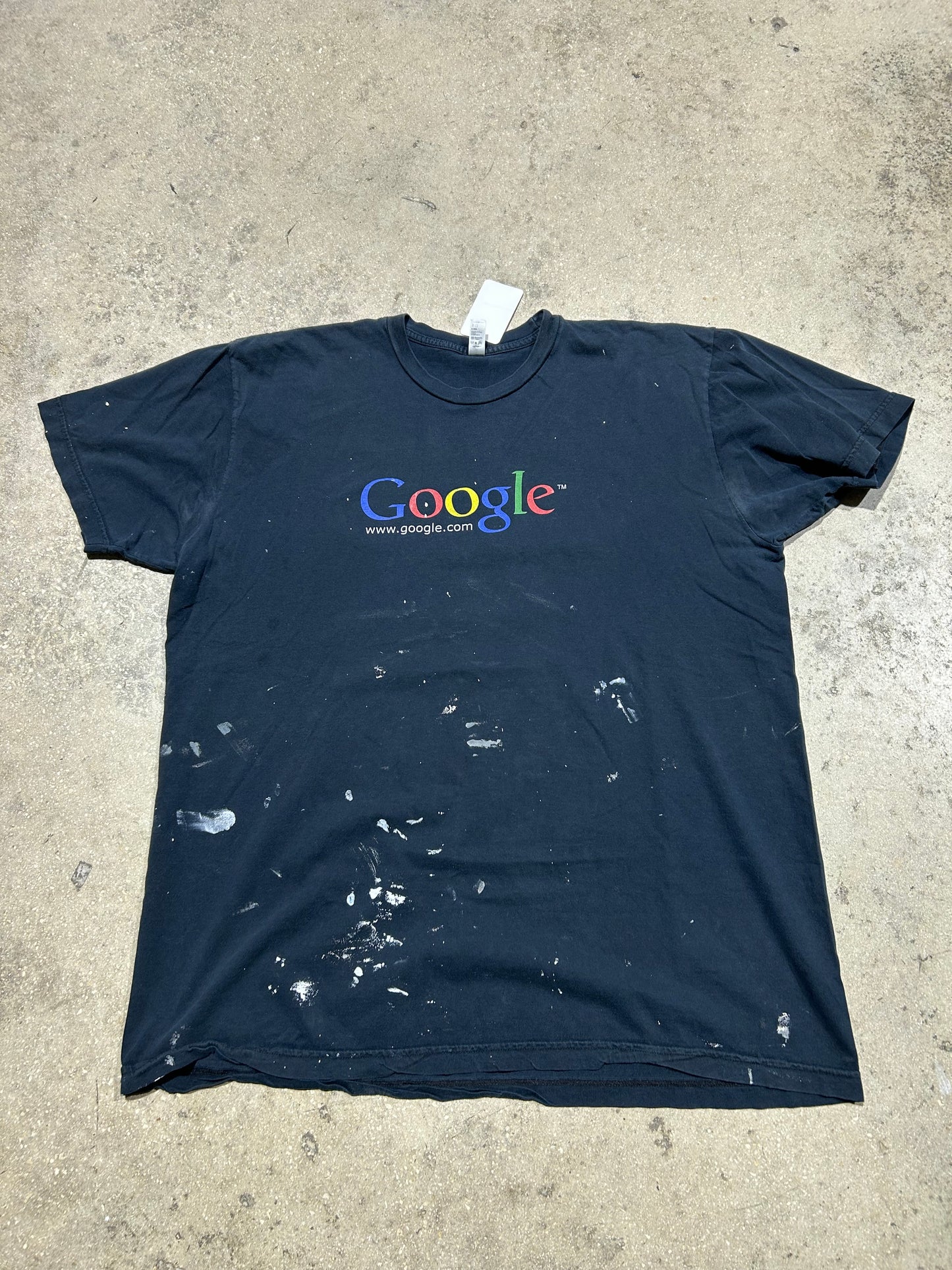 Thrashed Google Tee - Black Size XL