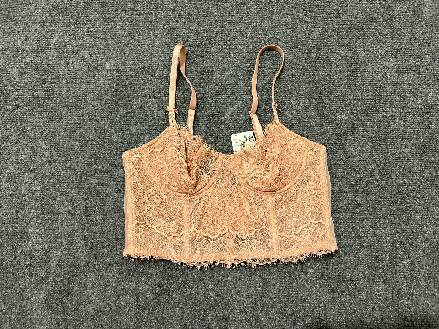 Victoria Secret Lace Corset Top - Plush Pink Size Small