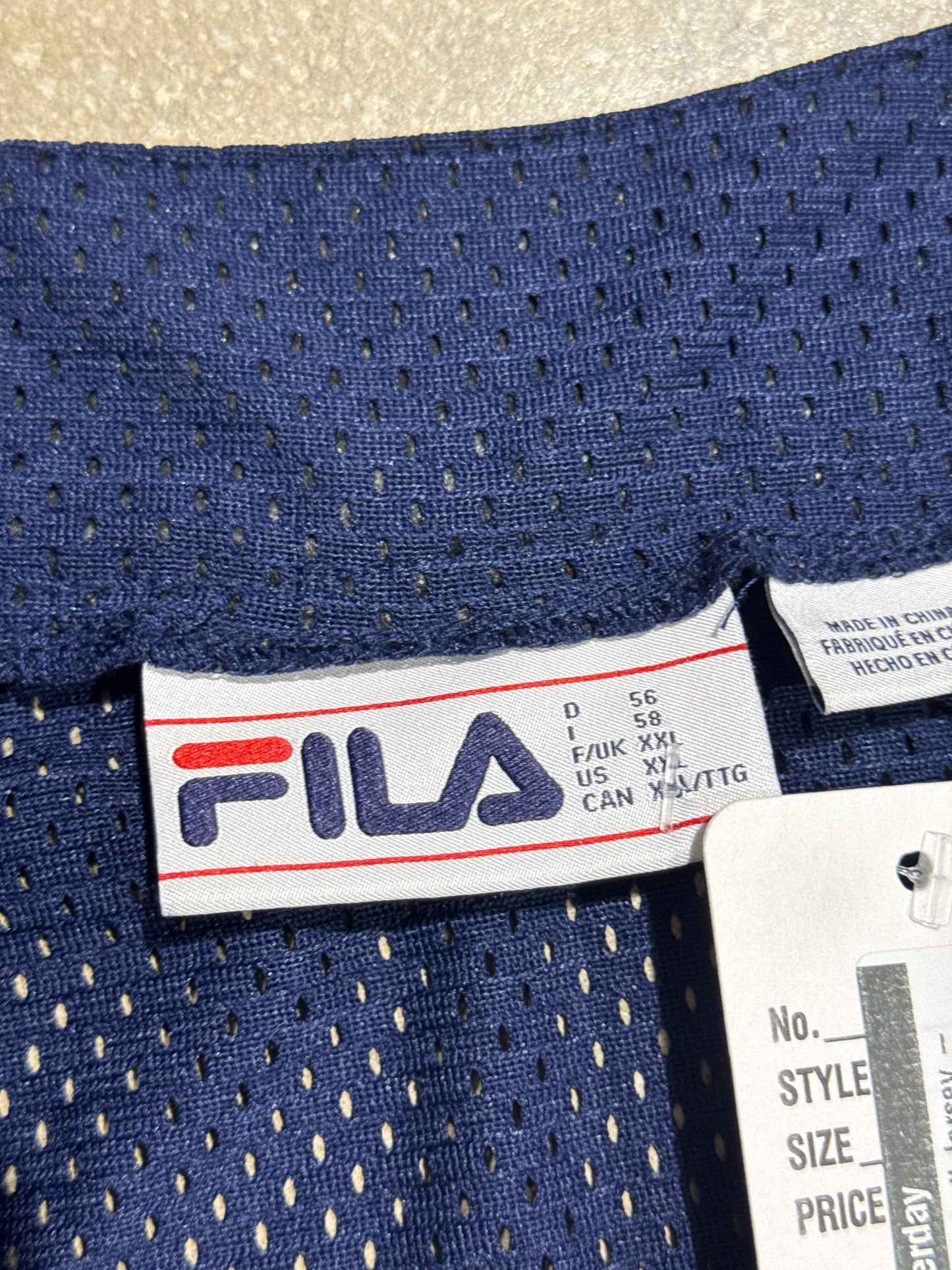 Fila Baseball Jersey - Navy Size XXL