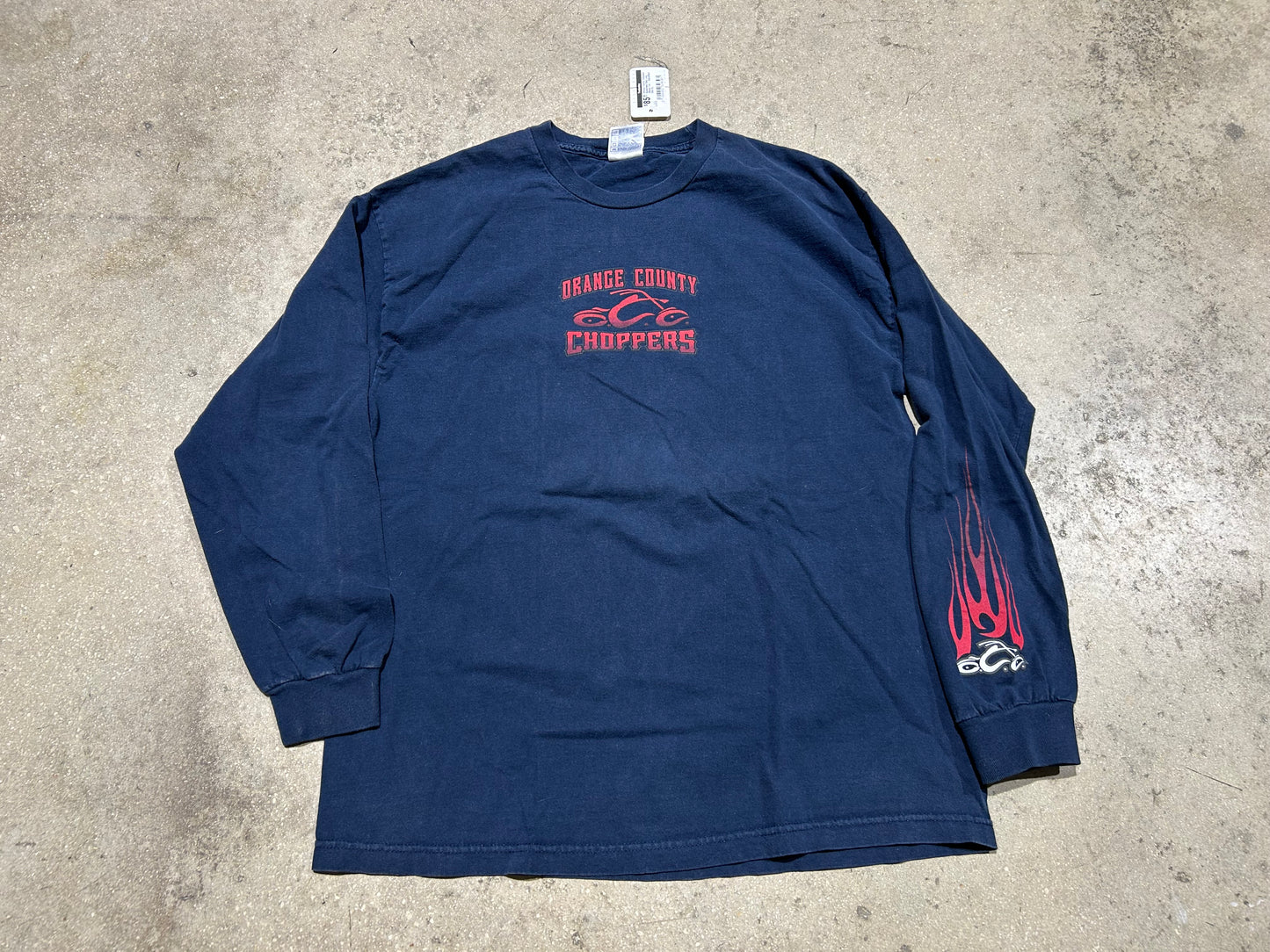 Orange County Choppers Spiderweb Bike Long Sleeve Tee - Black/Red Size XL