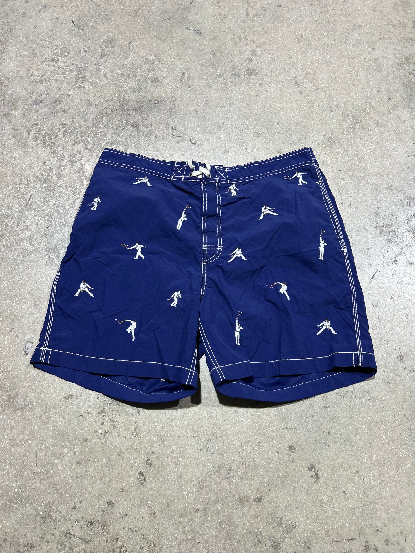 Polo Tennis Player Swim Shorts - Navy Size Large