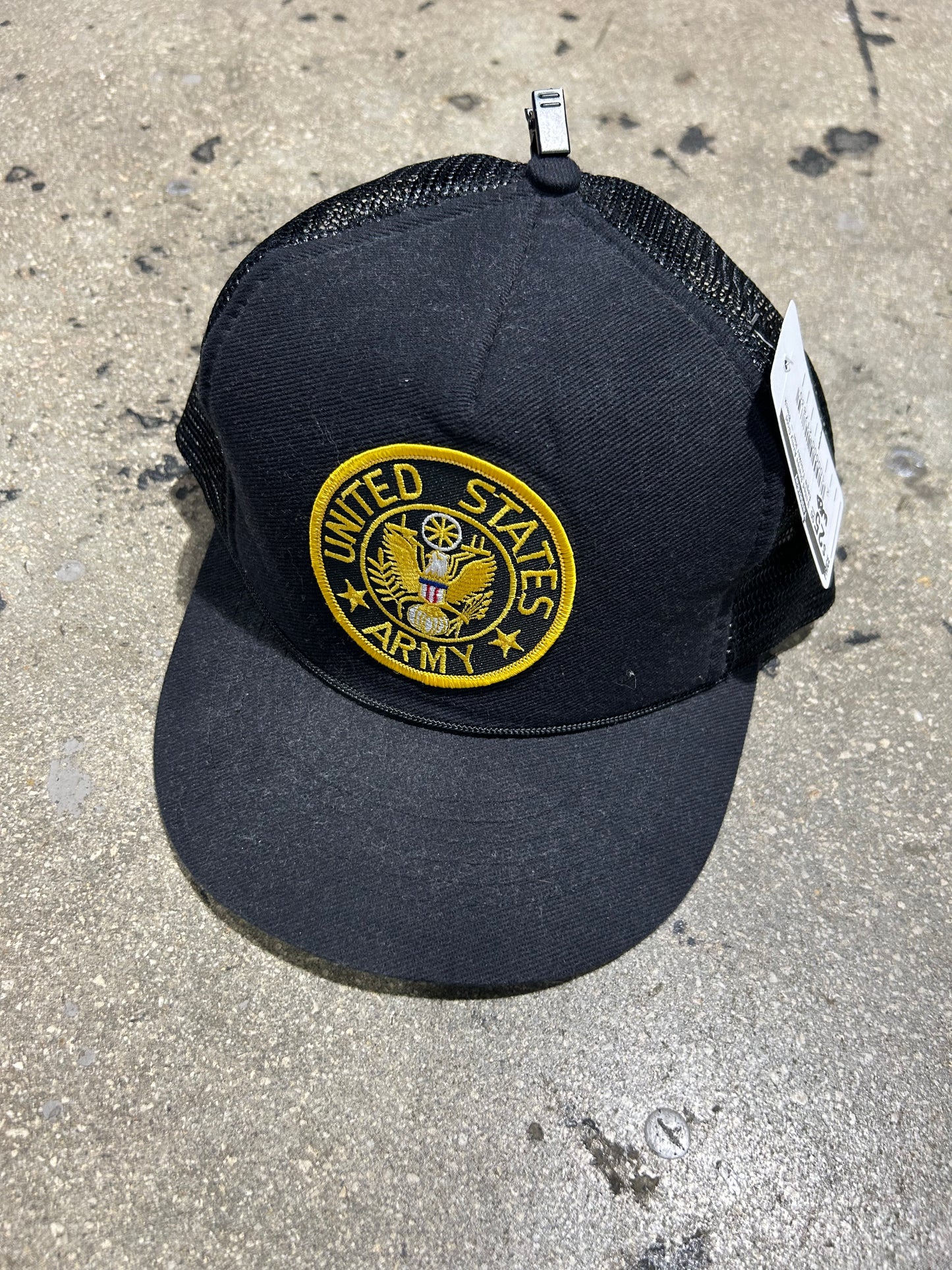 United States Army Gold Eagle Trucker Hat - Black